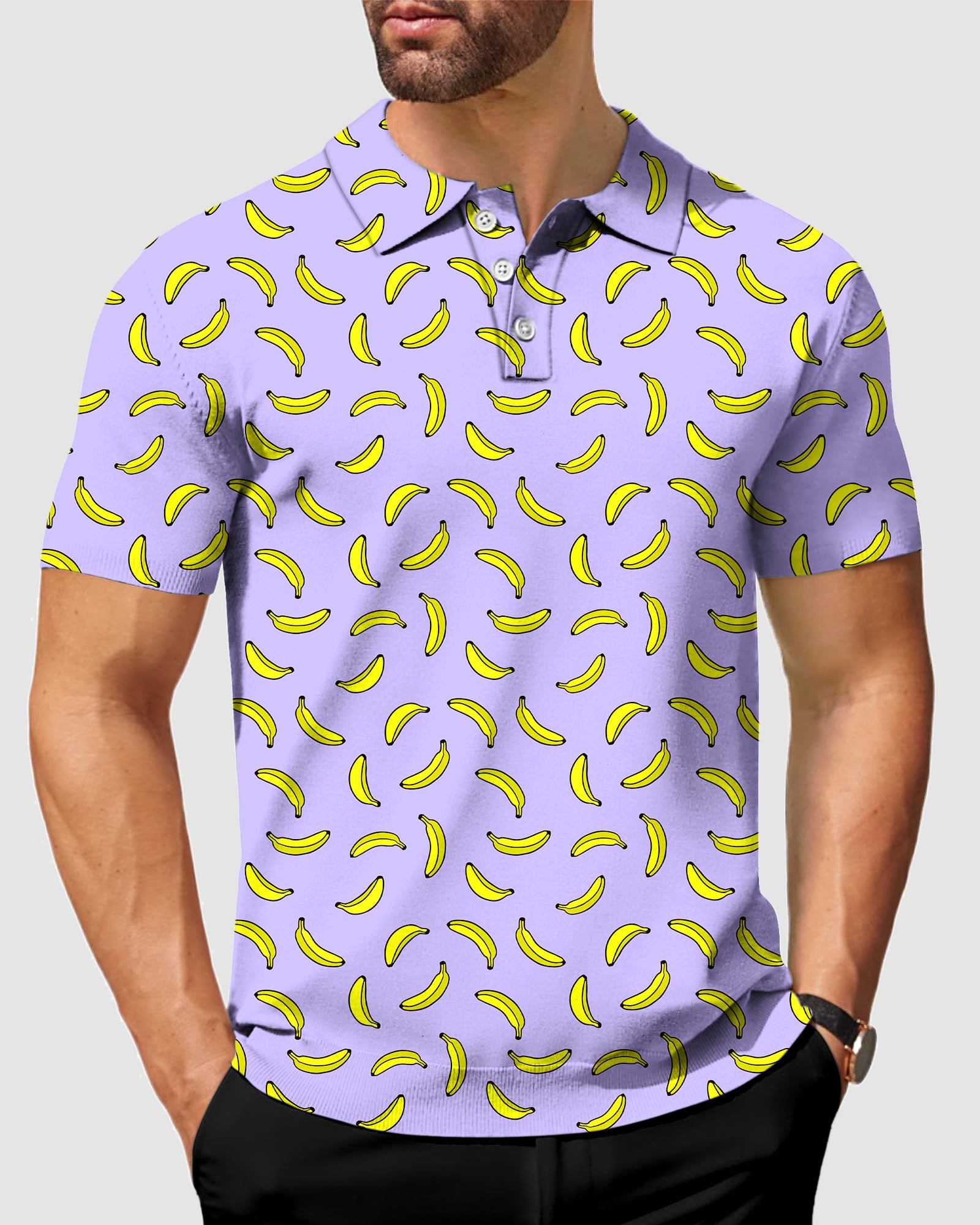 Men's Taro Purple Banana Polo