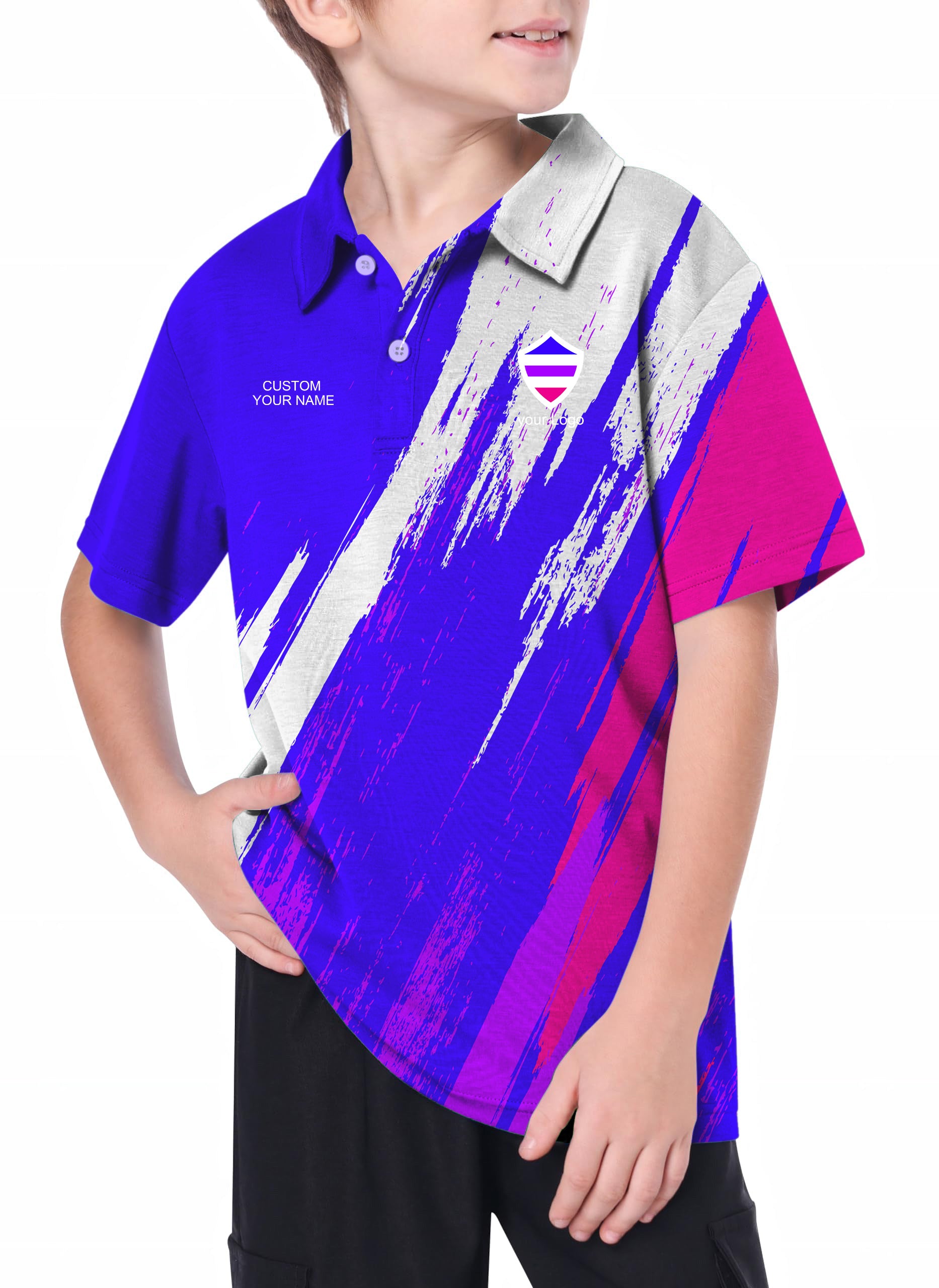 Youth blue purple pink sport Team Golf Polo