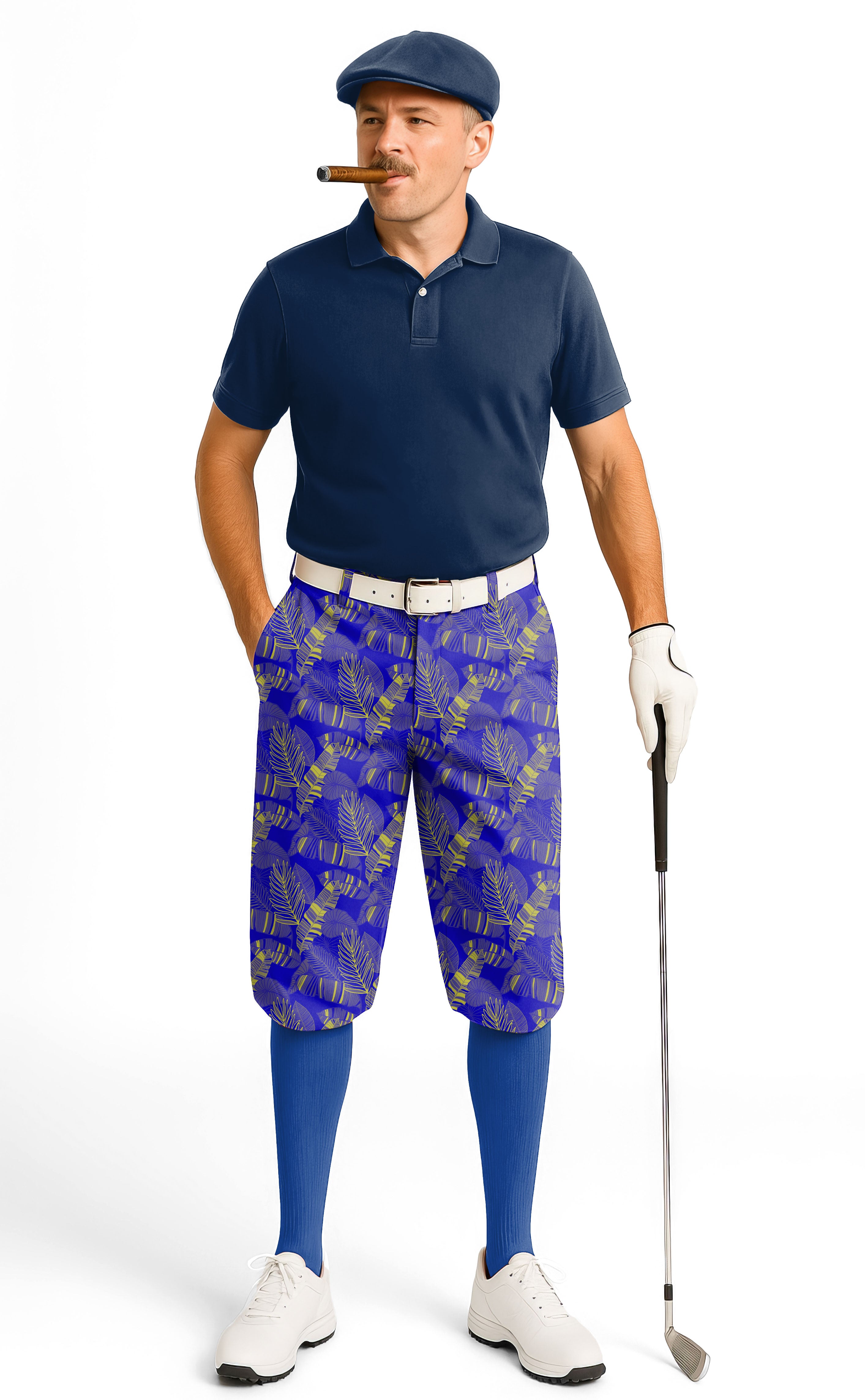 palms yellow Men's Golf Knickers Pants