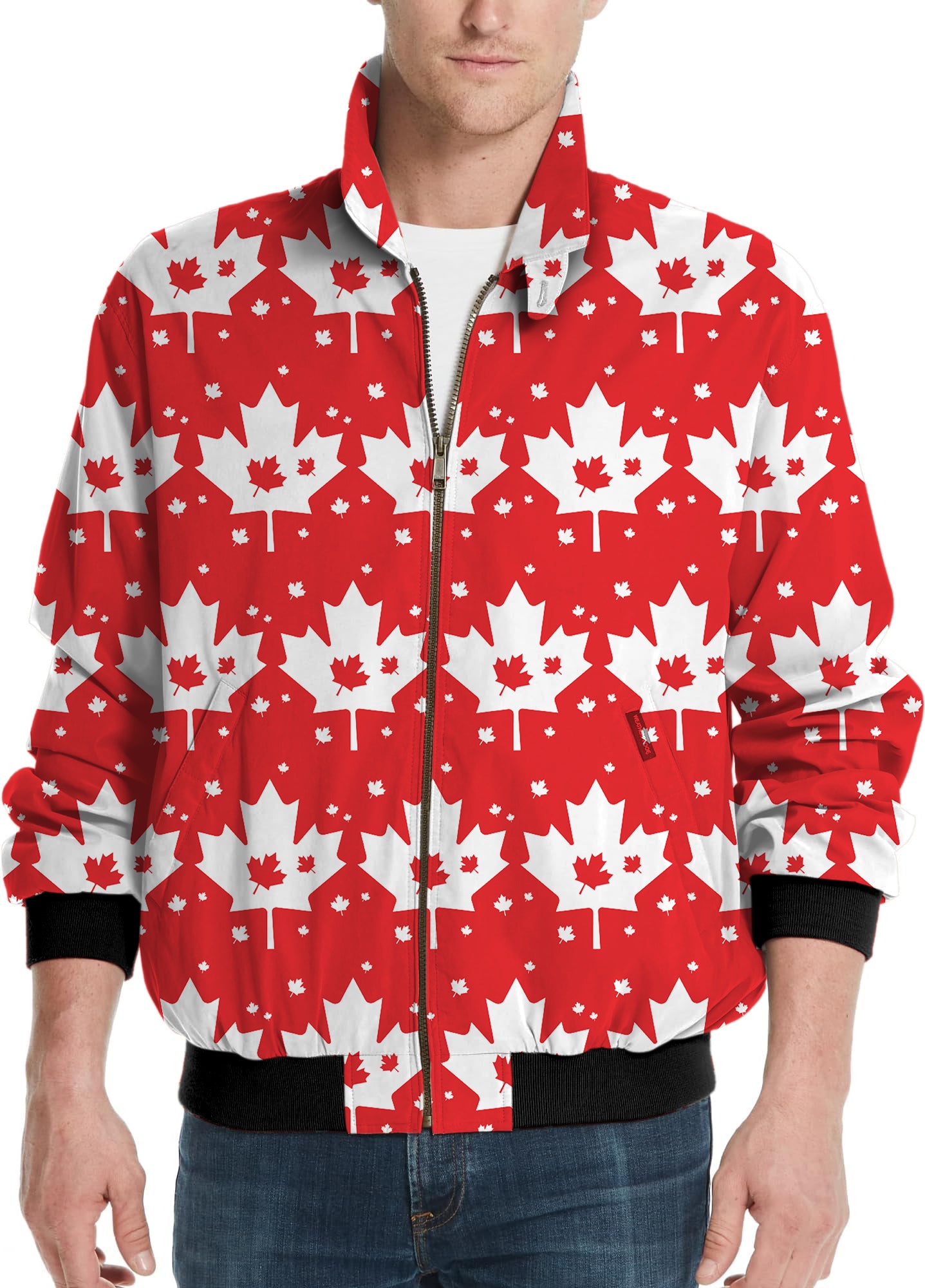 Canadian Maple Leaf Men's Golf Windbreaker Light Jacket
