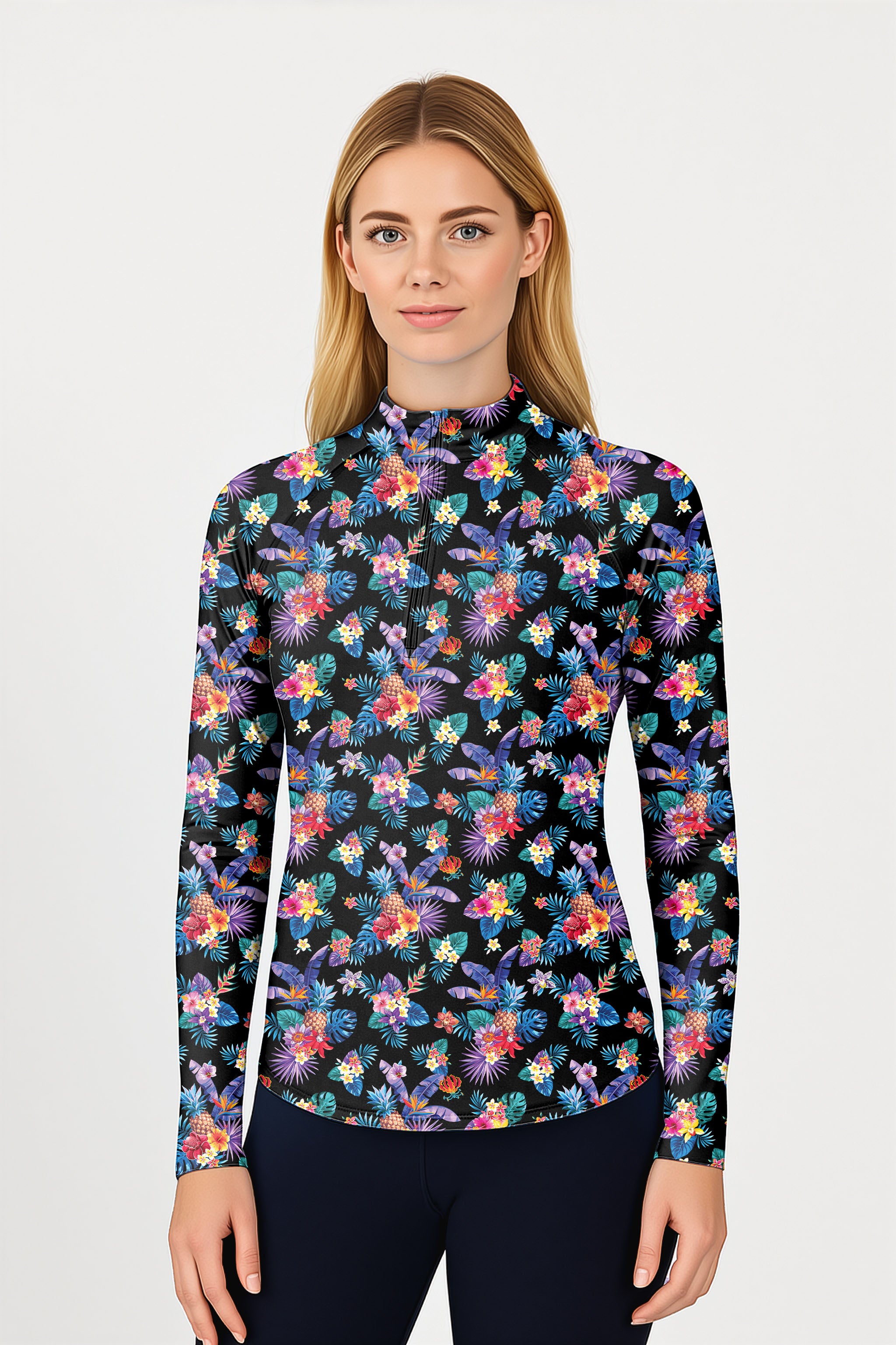Pineapple  Women's Golf Active 3/4 Zip Top