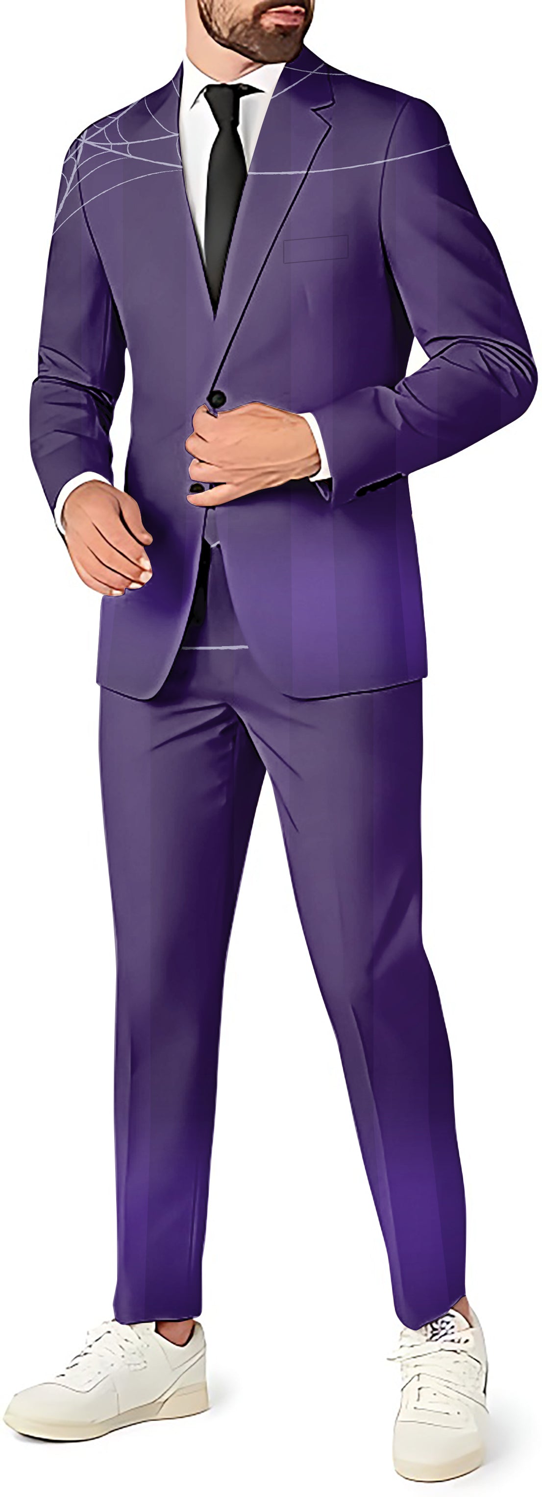 Halloween purple spiderweb Men's Party Costumes-Theme Party 2 or 3pcs Suit set-Blazer Pants & Vest