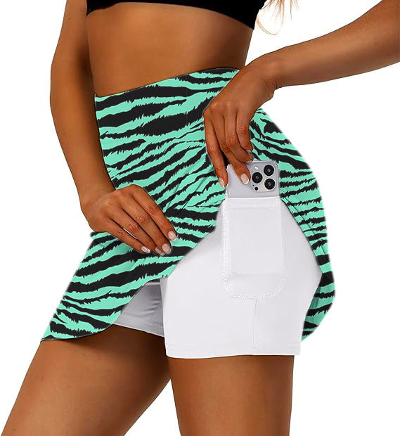 Women's Lemon soda beverage Golf Skirts Inner Shorts Pocket