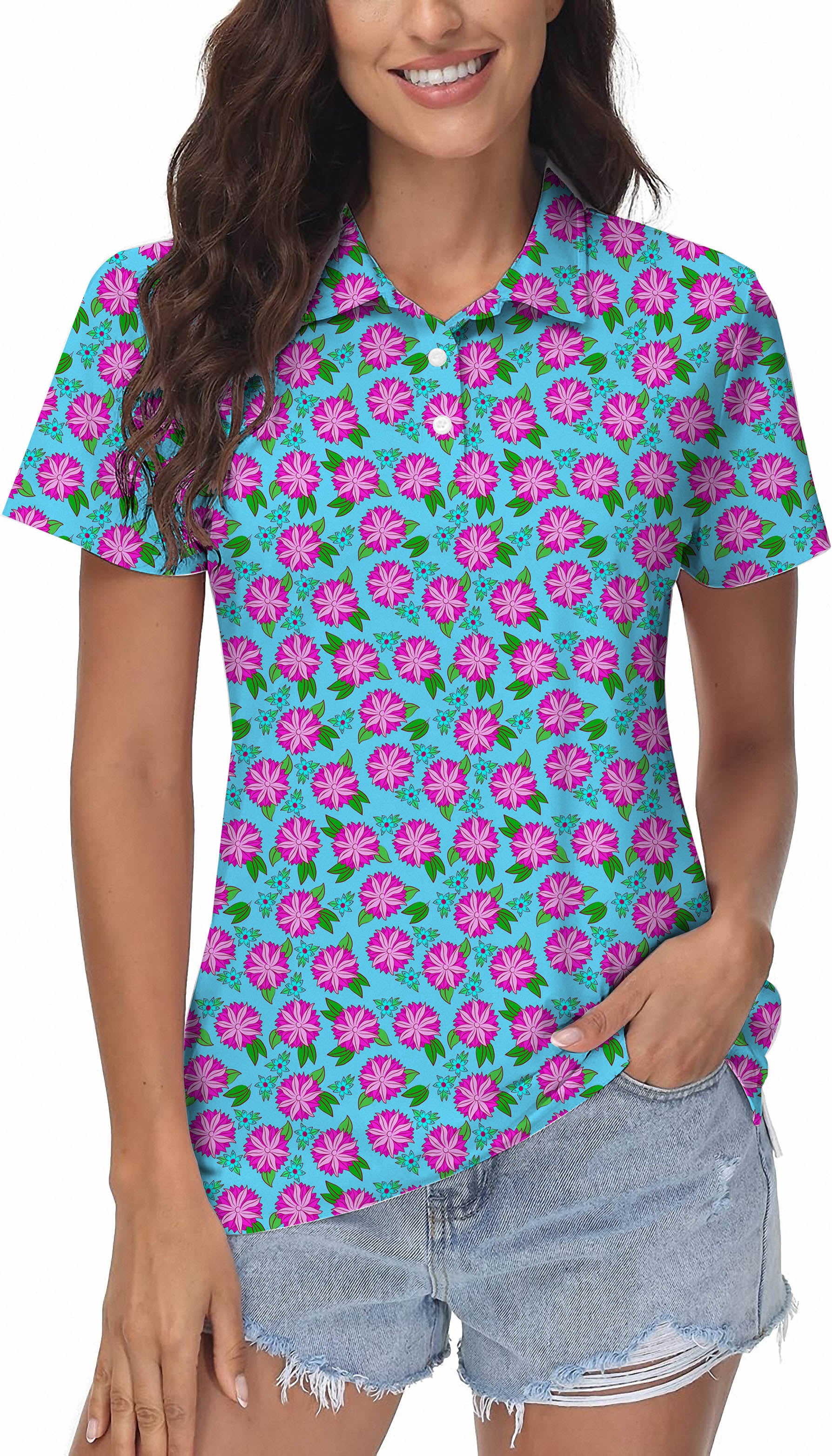 flower Women's Golf Polo