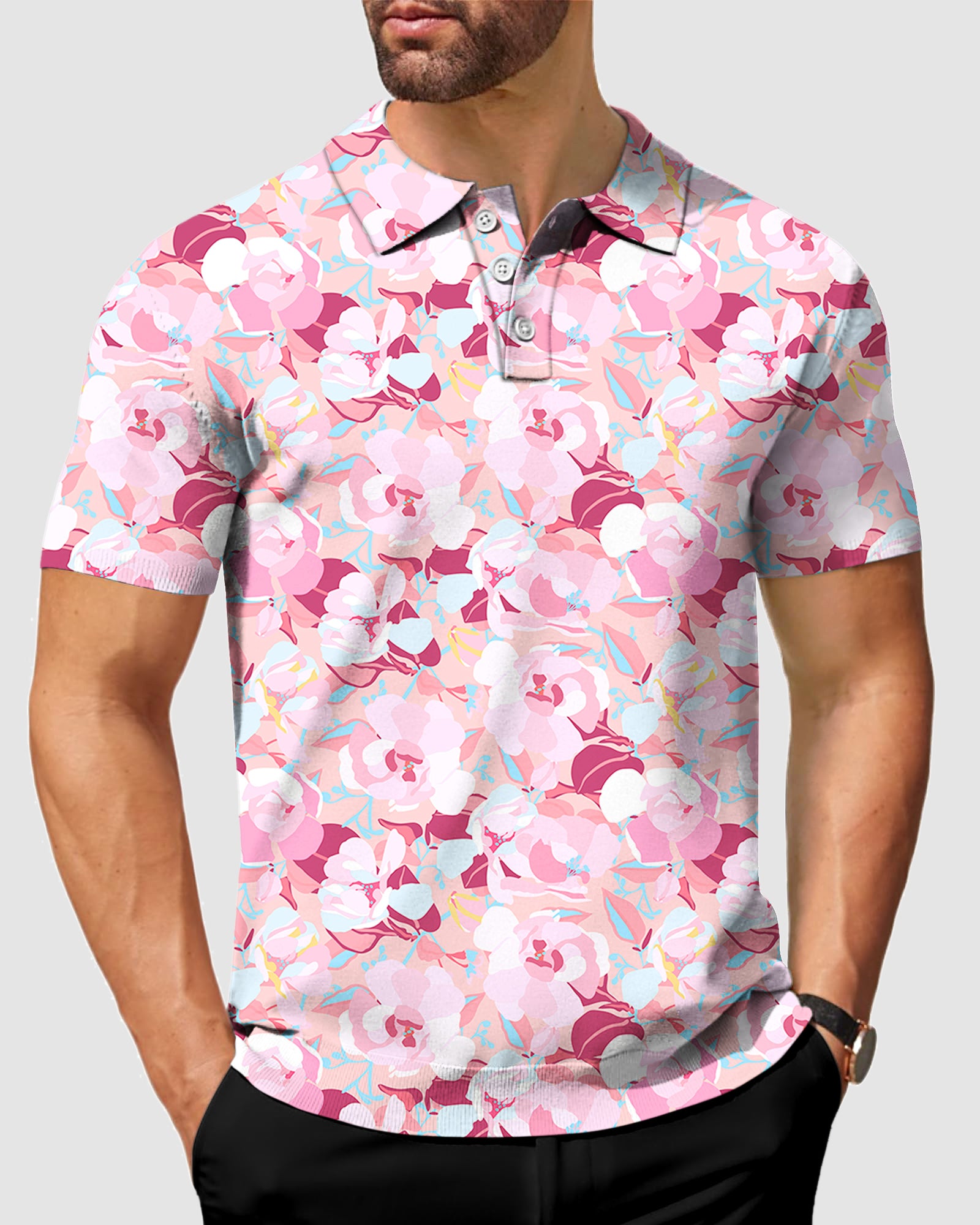 Men's Summer Camo golf polo