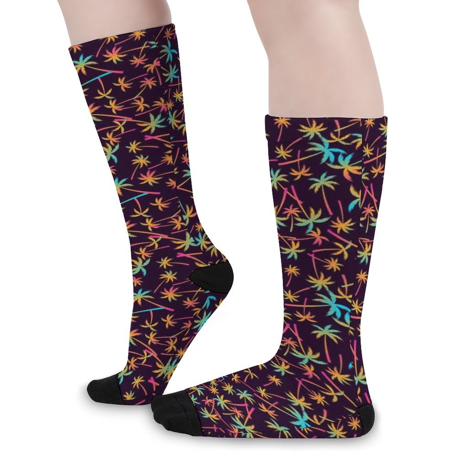 Gradient Palms Prined socks Gifts for Men Women