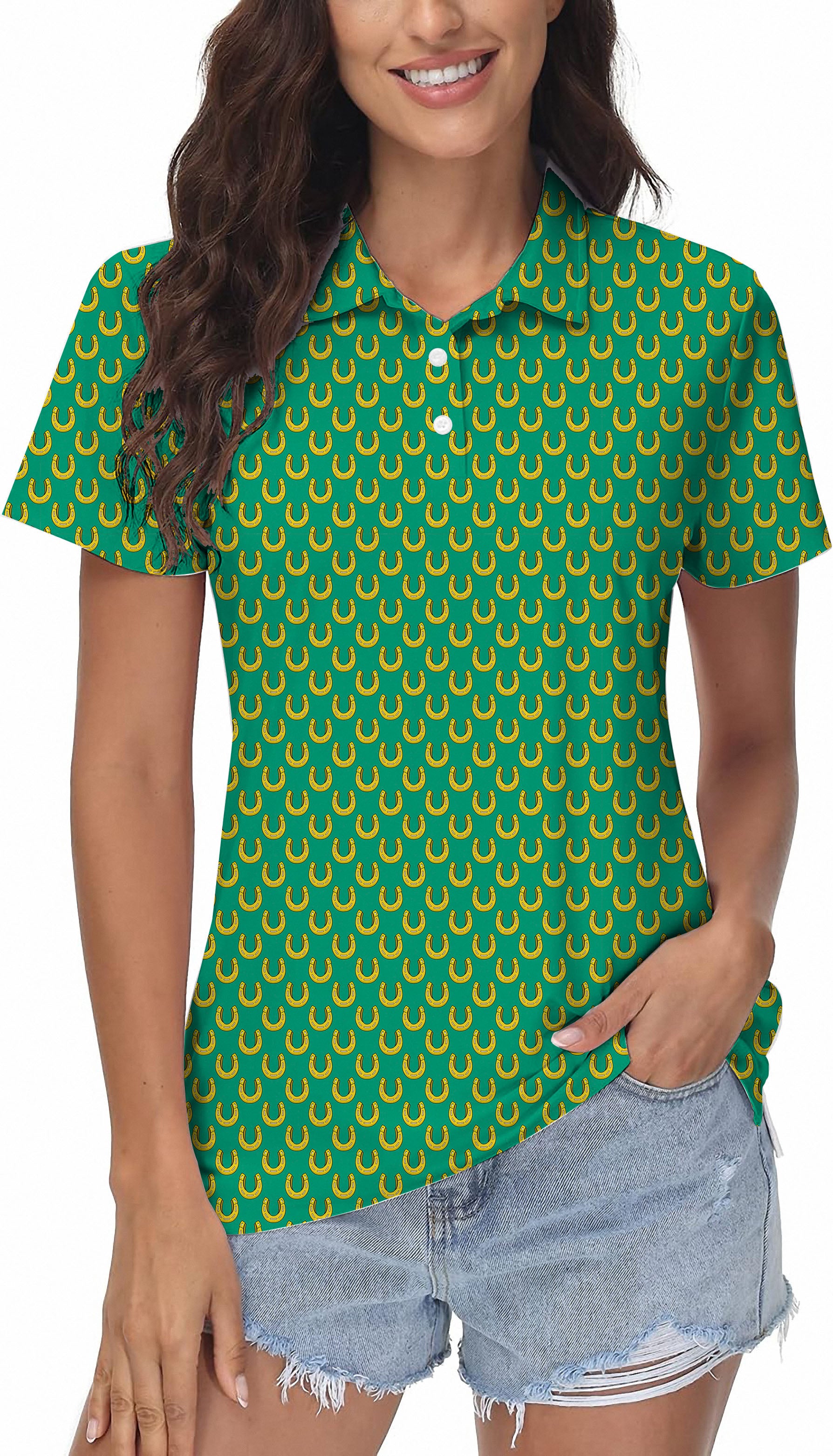 horseshoe Women's Golf Polo
