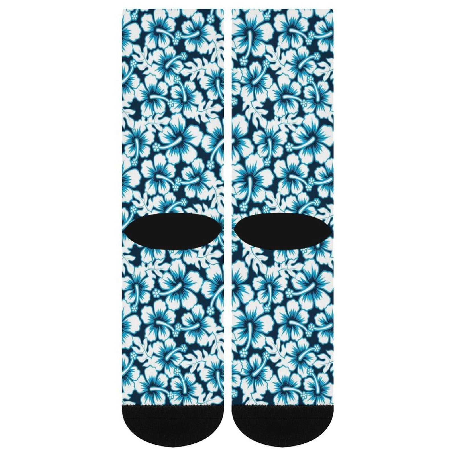 Hawaiian Hibiscus Prined socks Gifts for Men Women