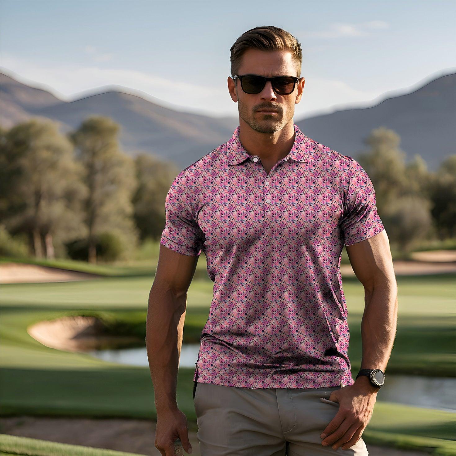 Men's Fuchsia Fusion golf polo