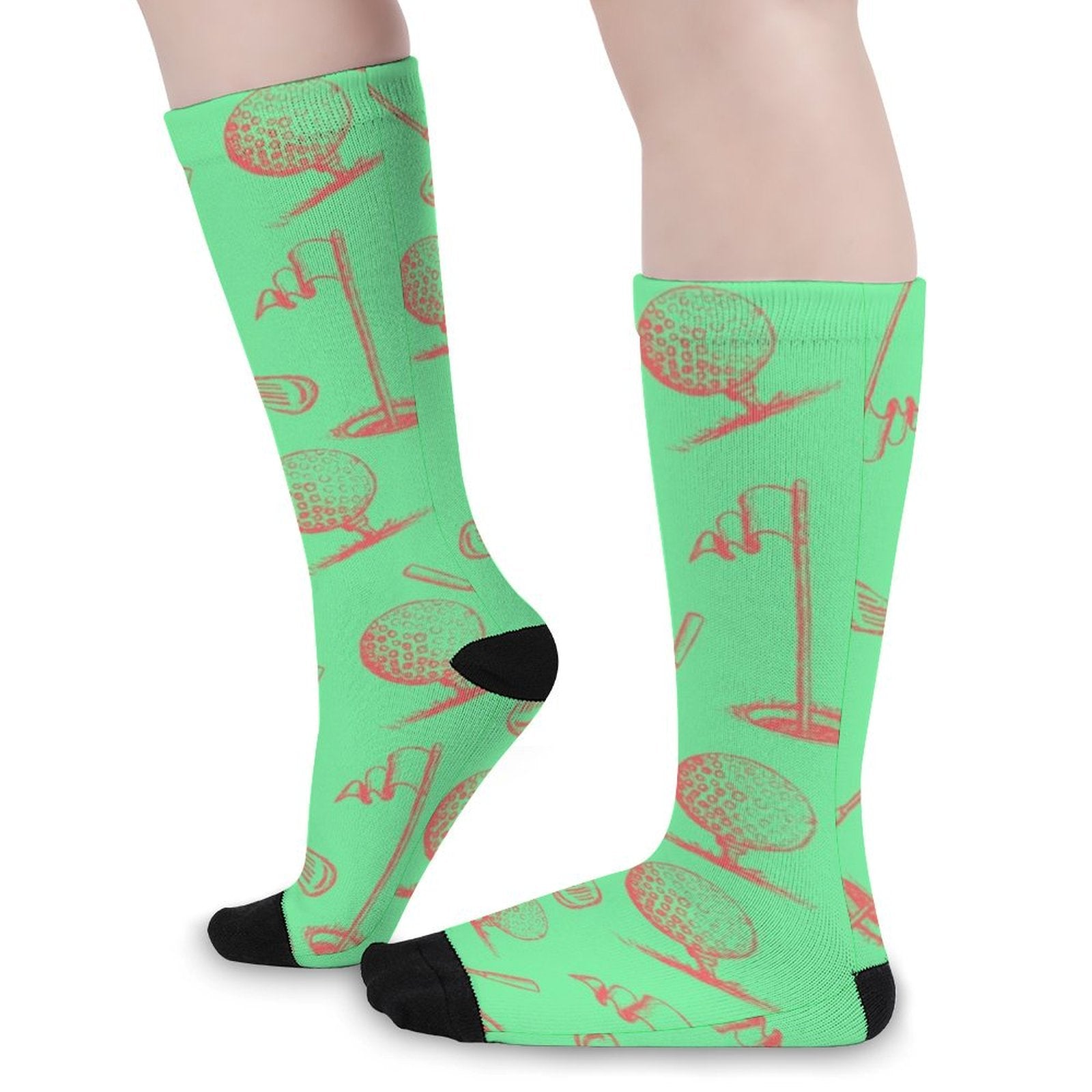 Green Golf Club Prined socks Gifts for Men Women