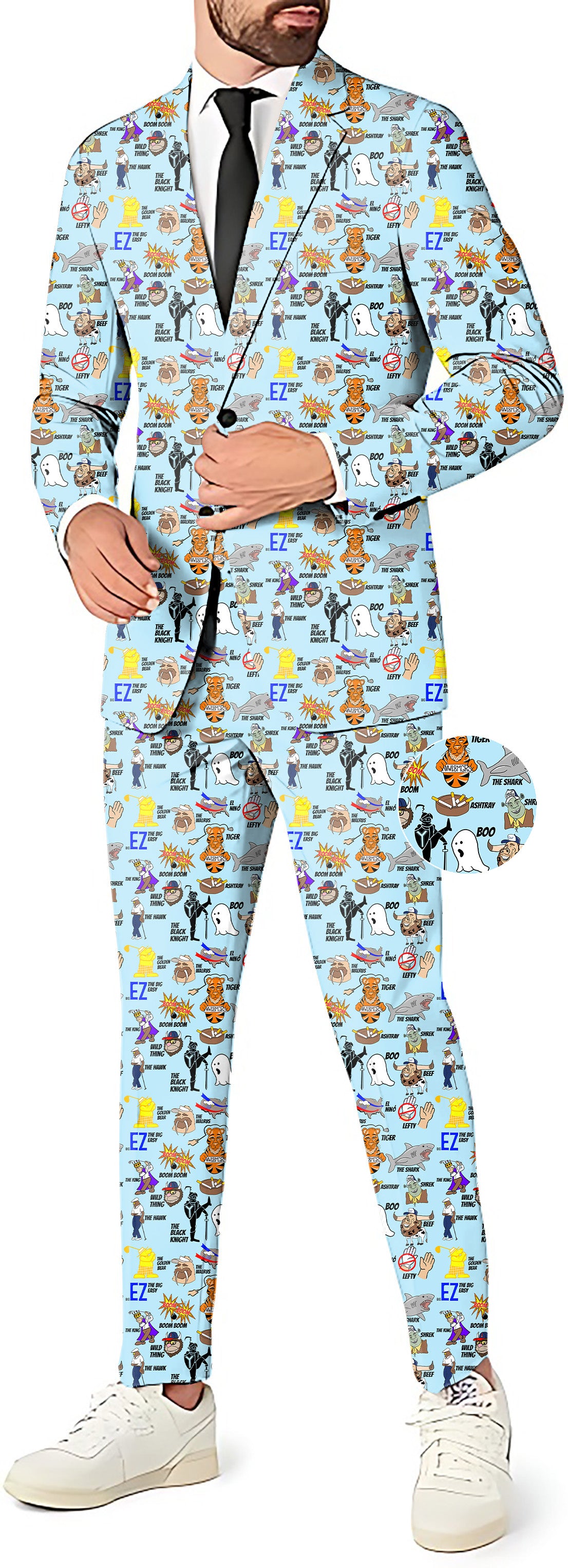 Professional Nicknames Big EZ Men's Party Costumes-Theme Party 2 or 3pcs Suit set-Blazer Pants & Vest