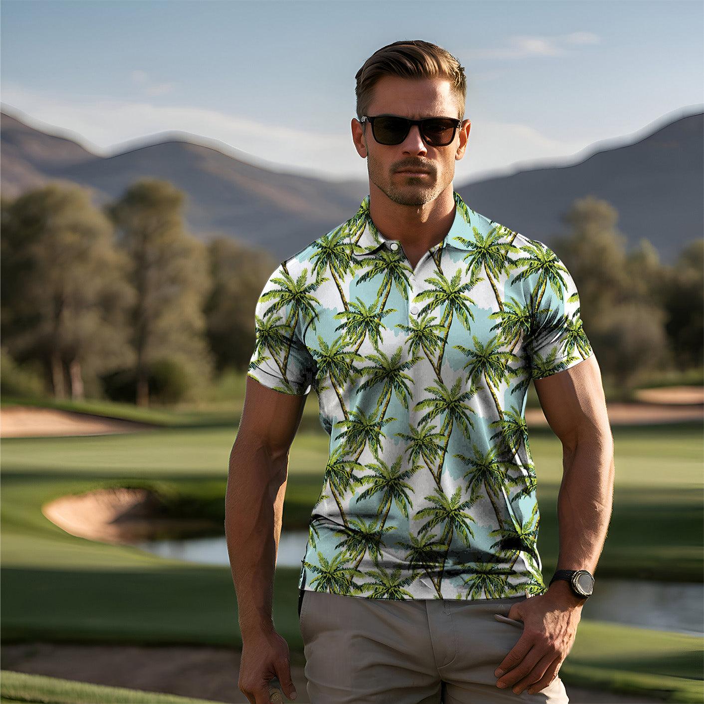 Palm tree mensgolf Polo