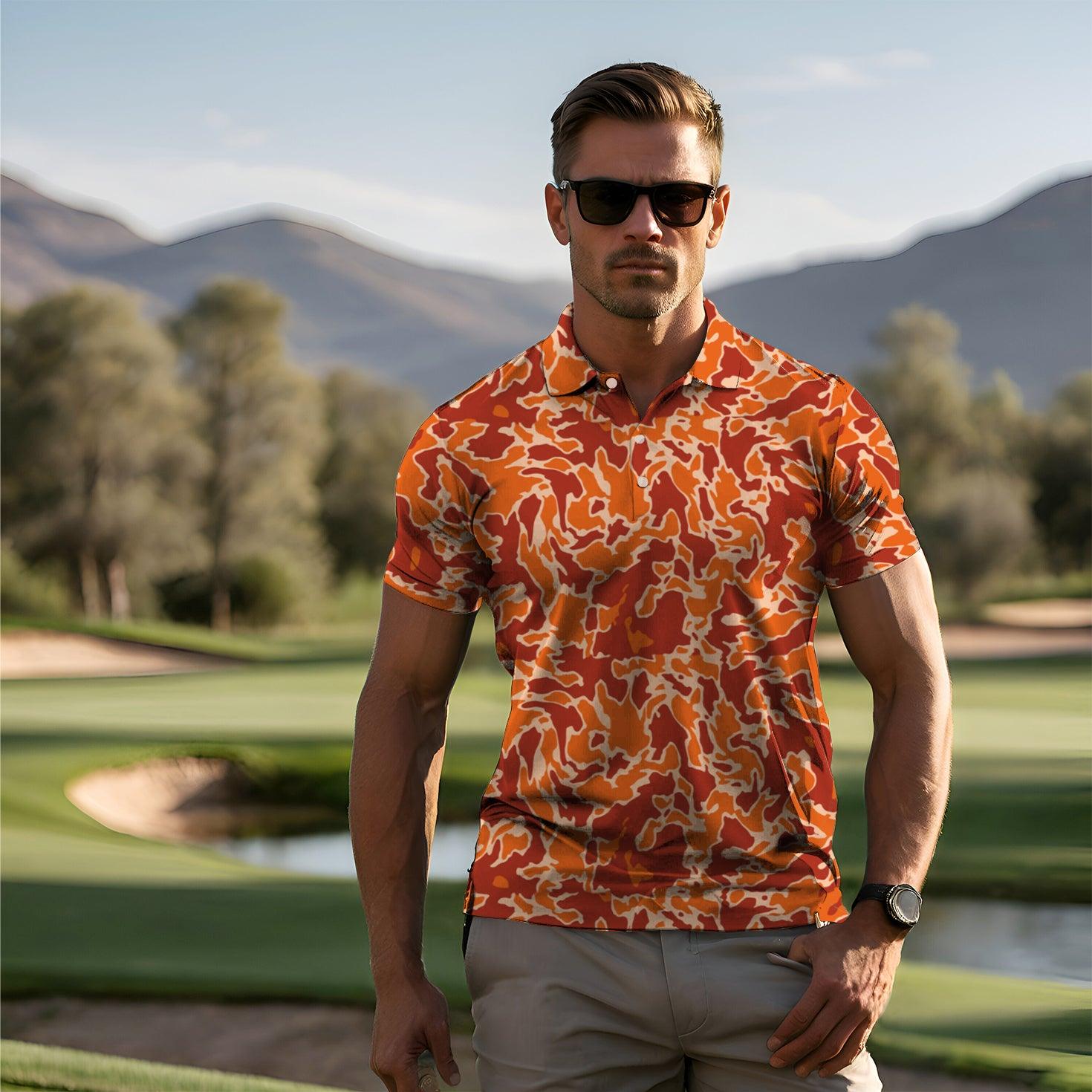 Men's Fall Camo golf polo