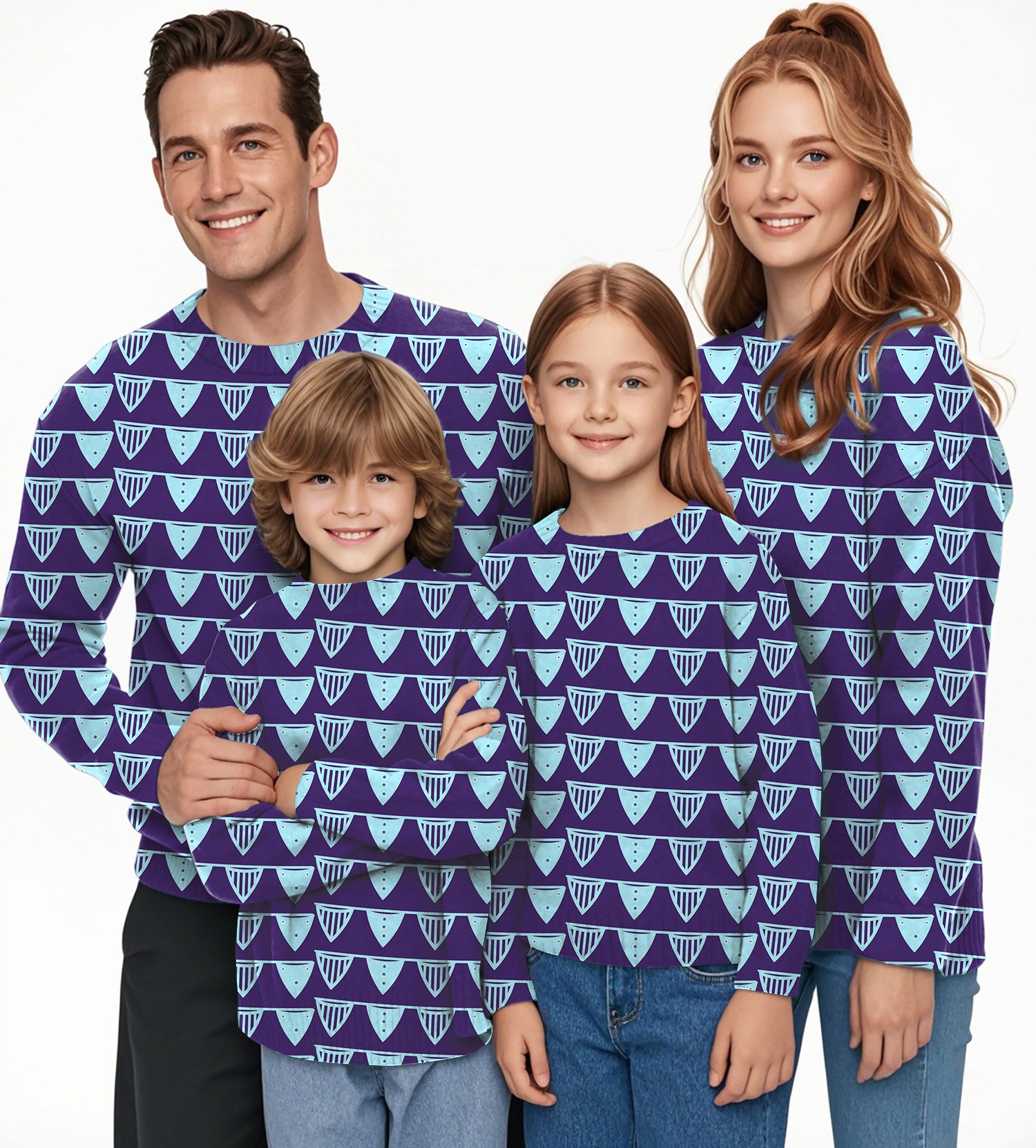Blue Flag Limited Edition Crewneck Pullover Ugly Sweater Men Women boy girl family