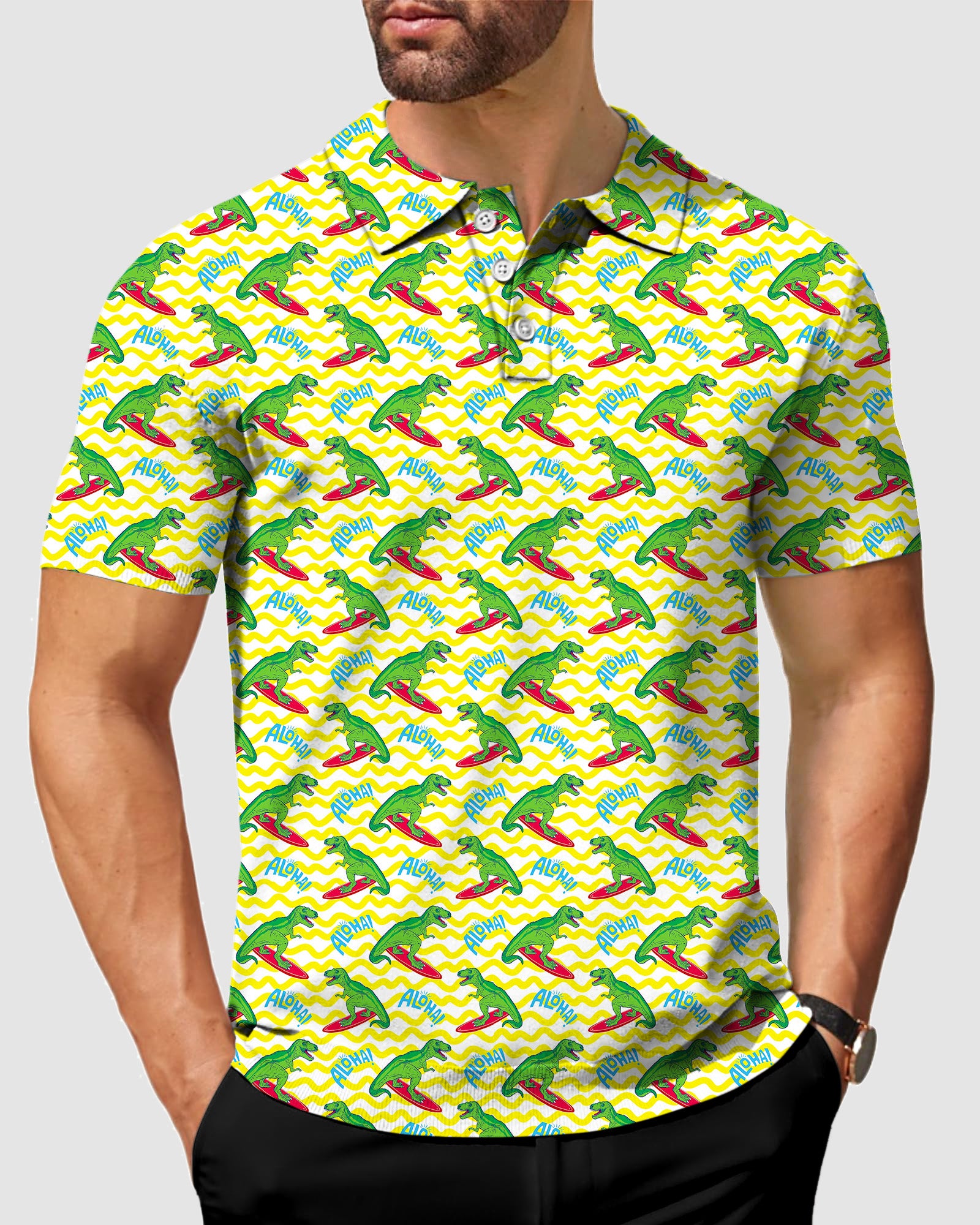 Men's Surfing Dino's golf polo