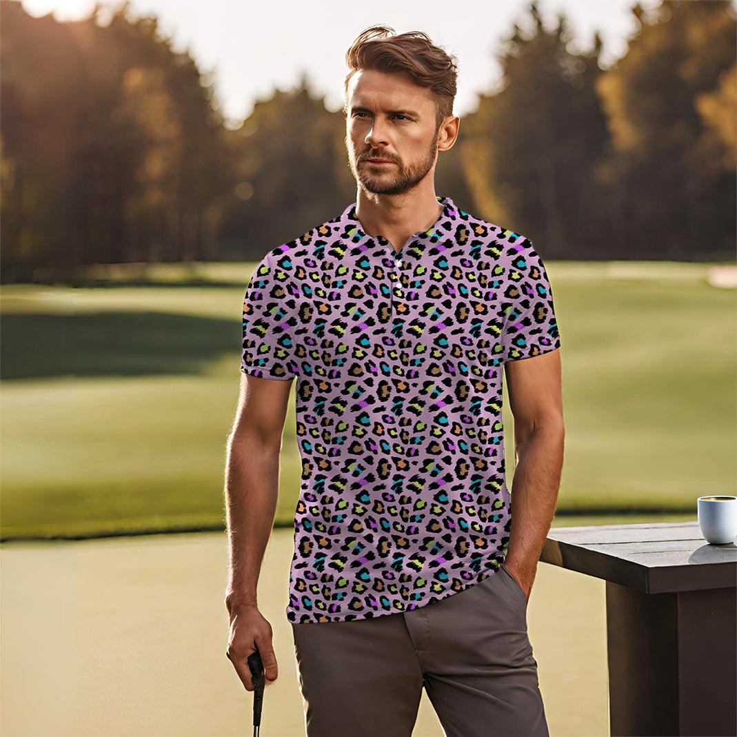 Men's Leopards of color golf polo