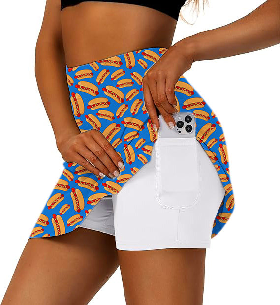 Women's The Dogs Golf Skirts Inner Shorts Pocket