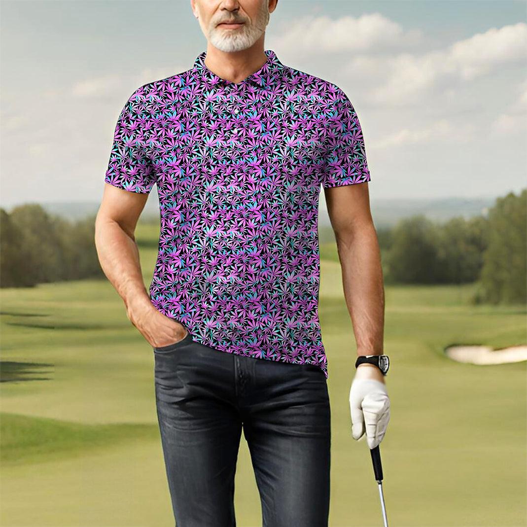 Men's Purple Leaf Dreams golf polo