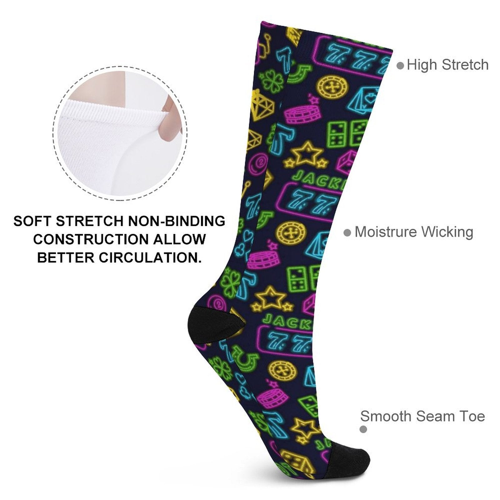 Hitting Jackpots Prined socks Gifts for Men Women