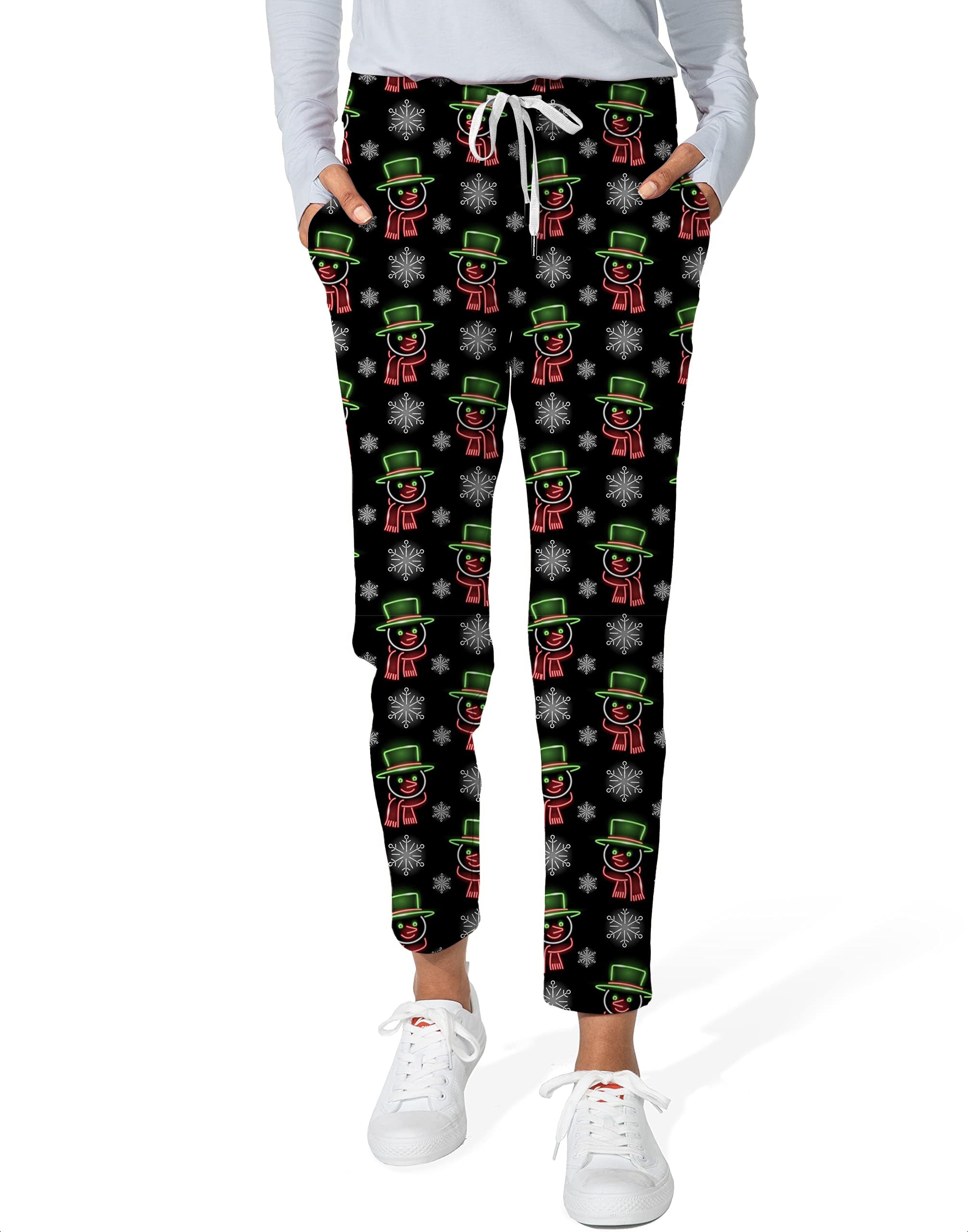 Neon Snowman-Women's 7/8 Stretch Ankle Golf Pants