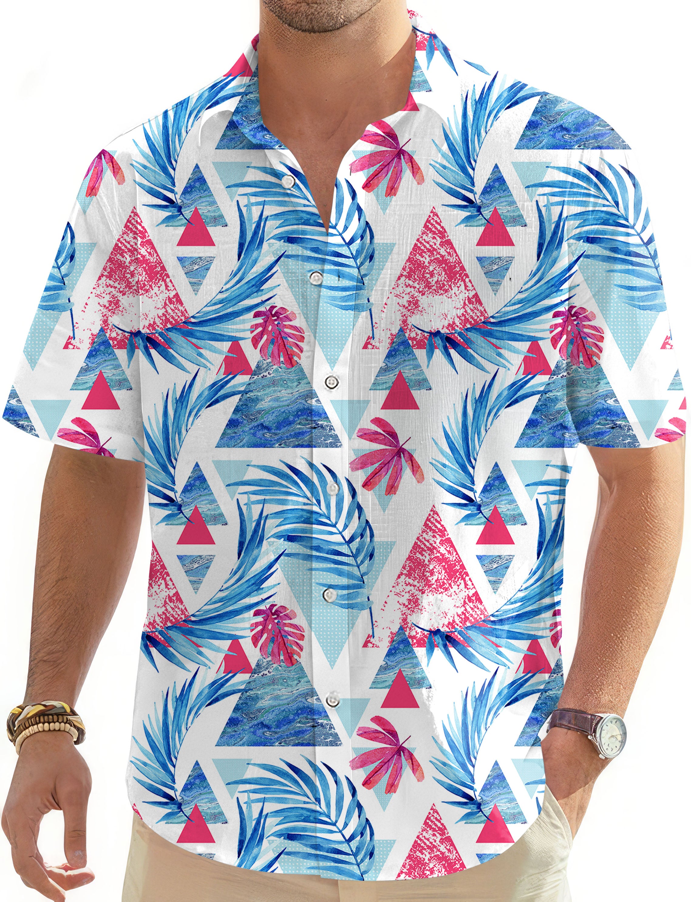 Vibe Maikaii Men's Golf Hawaiian Shirts Button Down Shirt