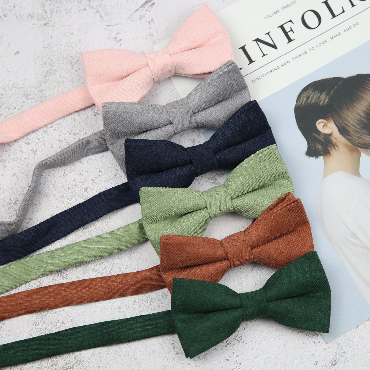 Golf Gentry Pure Color Wool Bow Tie