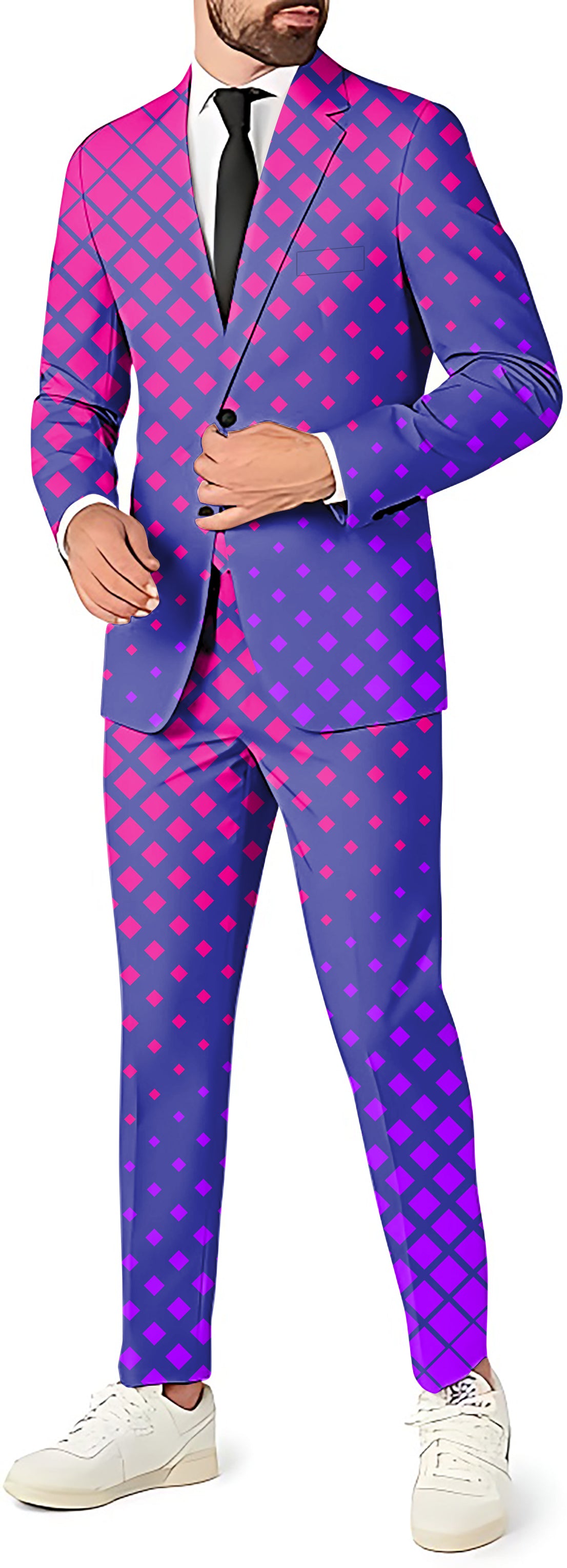 blue purple pink sport Team Men's Party Costumes-Theme Party 2 or 3pcs Suit set-Blazer Pants & Vest