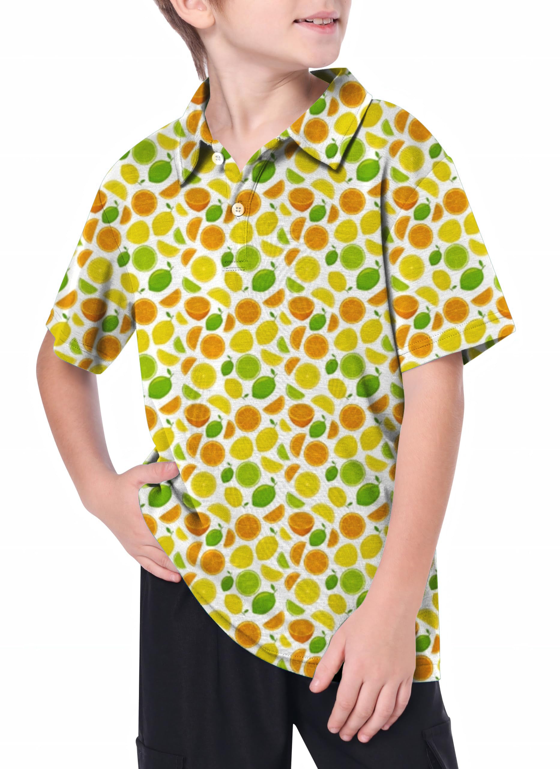 Youth Summer Lemon Golf Polo