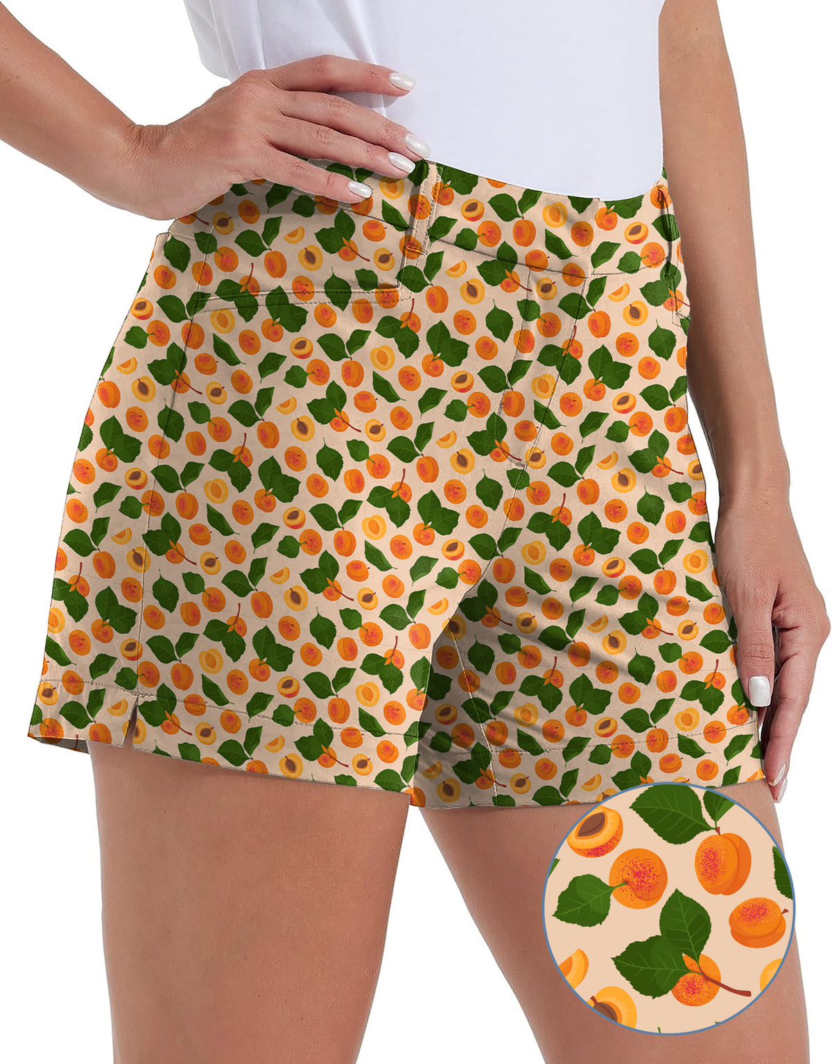 Peach leaves Polo Own Logo 4.5/7/10 Golf Shorts Quick-Drying Woman Outdoor Casual Shorts With Pockets Waterproof