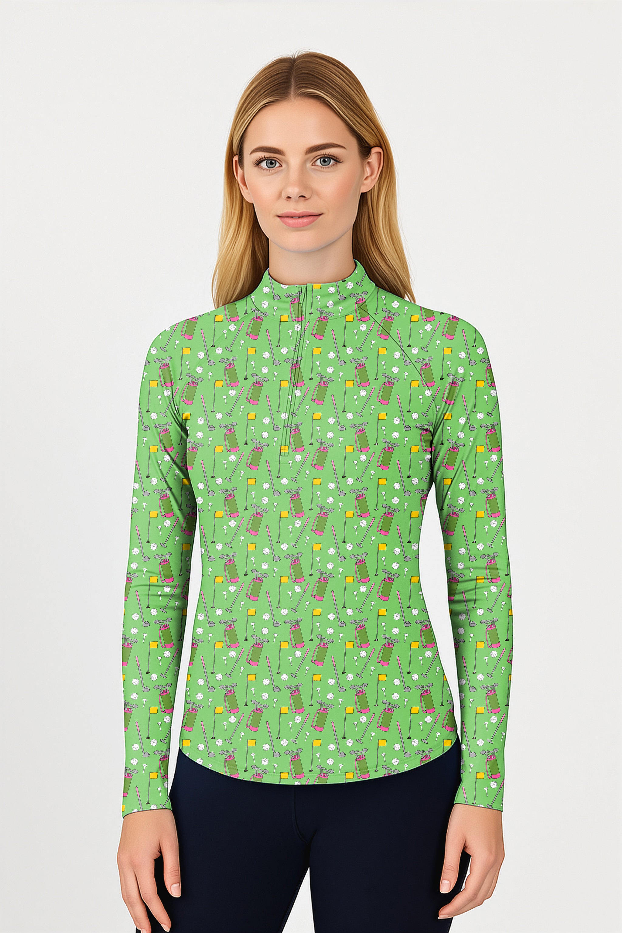 golf bag Women's Golf Active 3/4 Zip Top