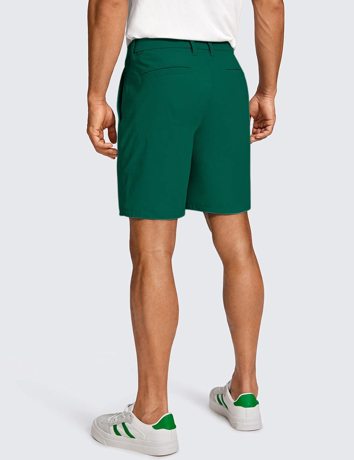 Men Green Golf Shorts