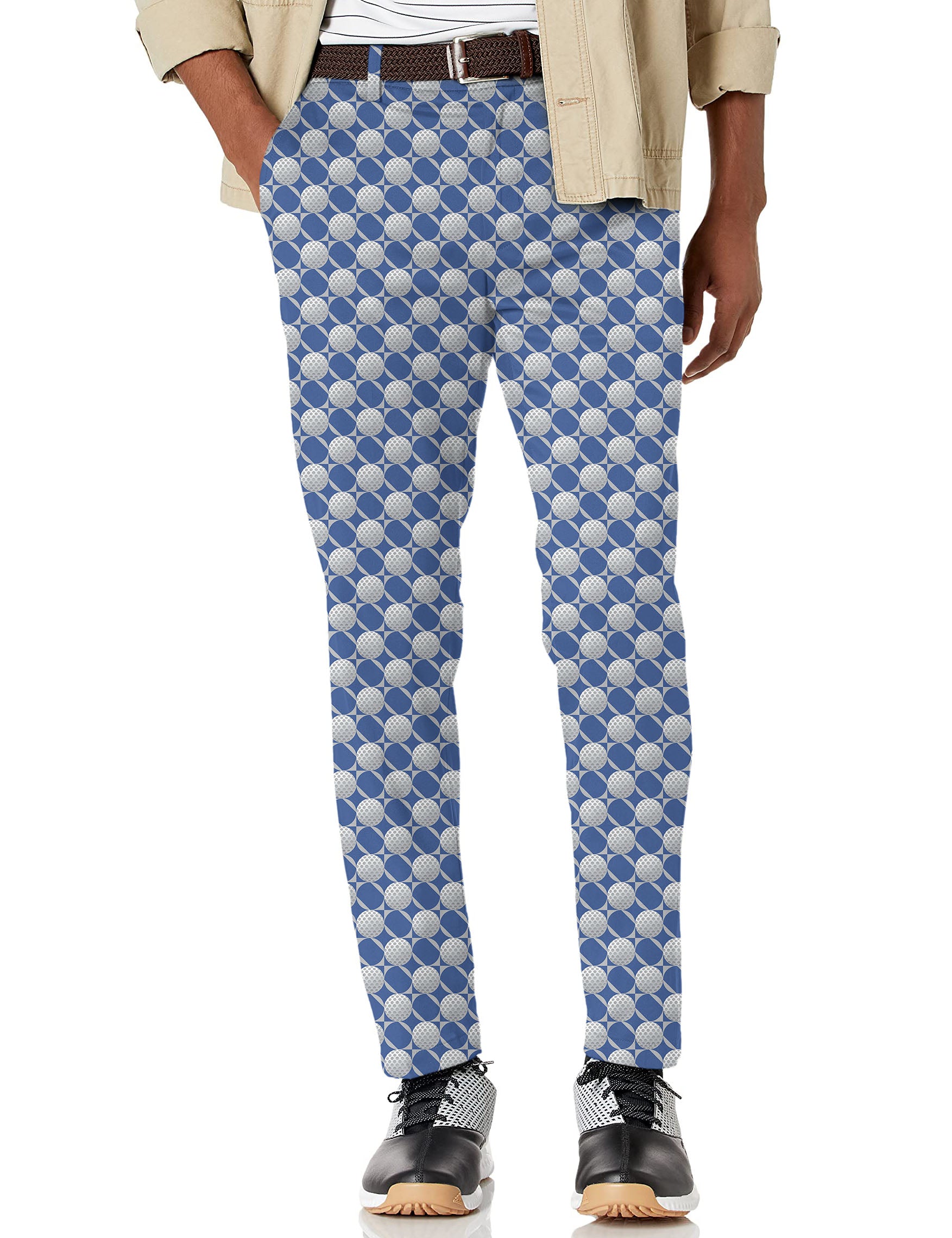 Men's blue golf ball Stretch Golf Pants limited edition