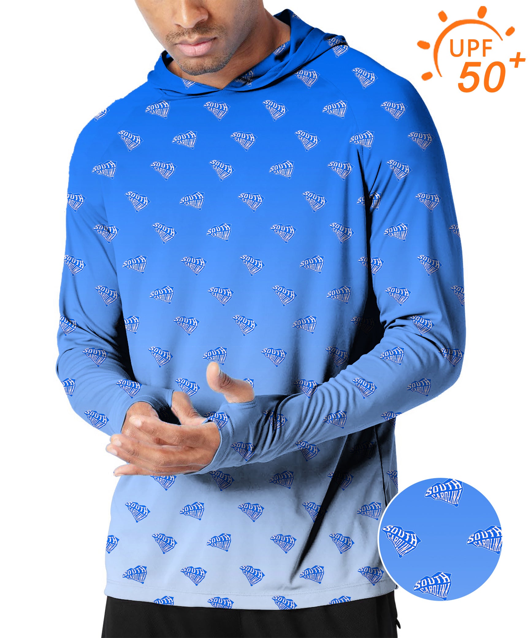 Men's Outdoor Blue South Carolina Golf Sun Protection Loose Fit  hoodies