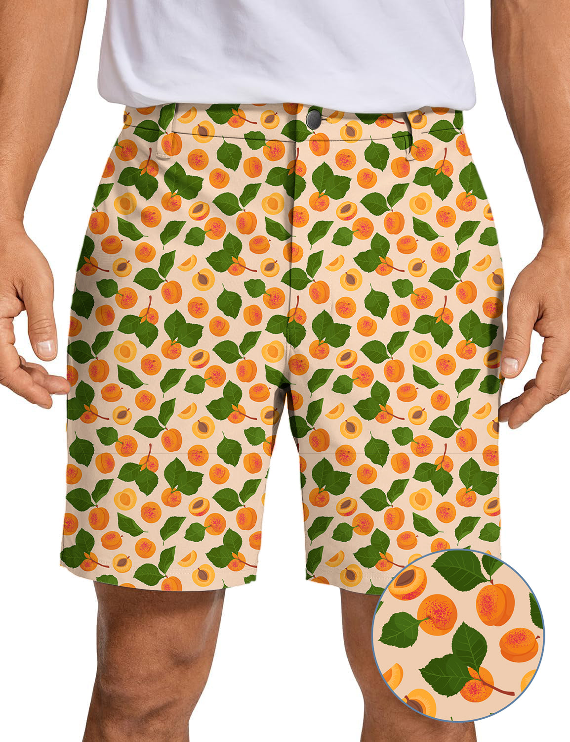 Men's Peach leaves Golf Shorts