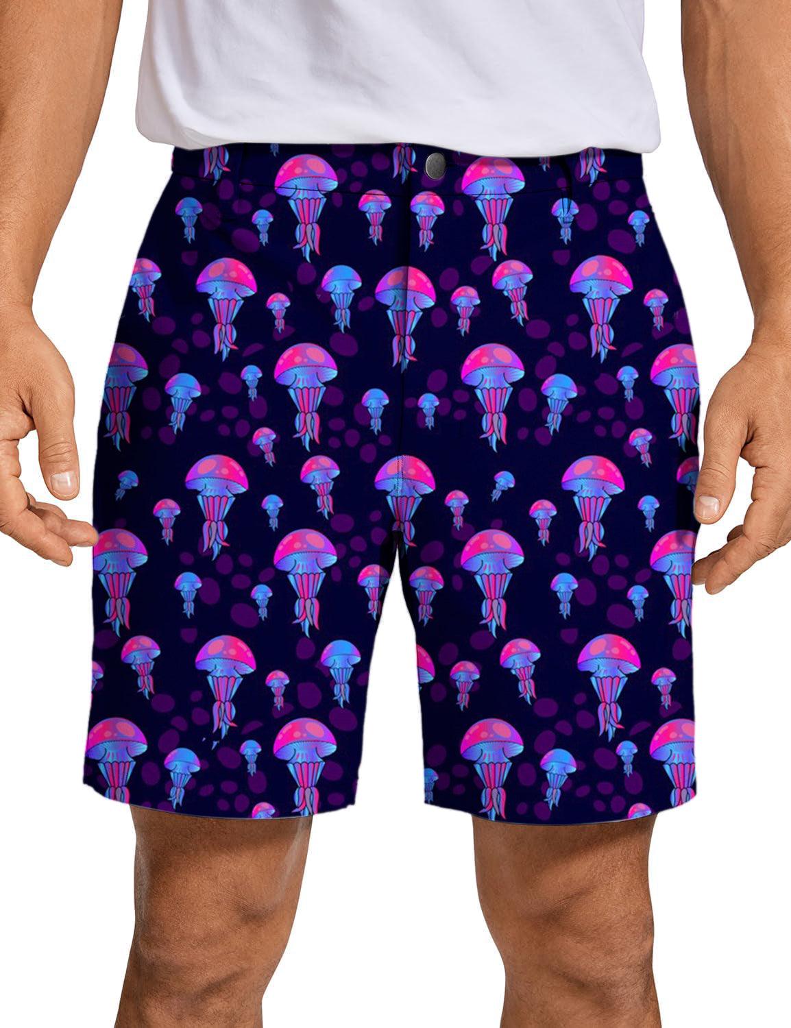 Men Electric Jelly Golf Shorts