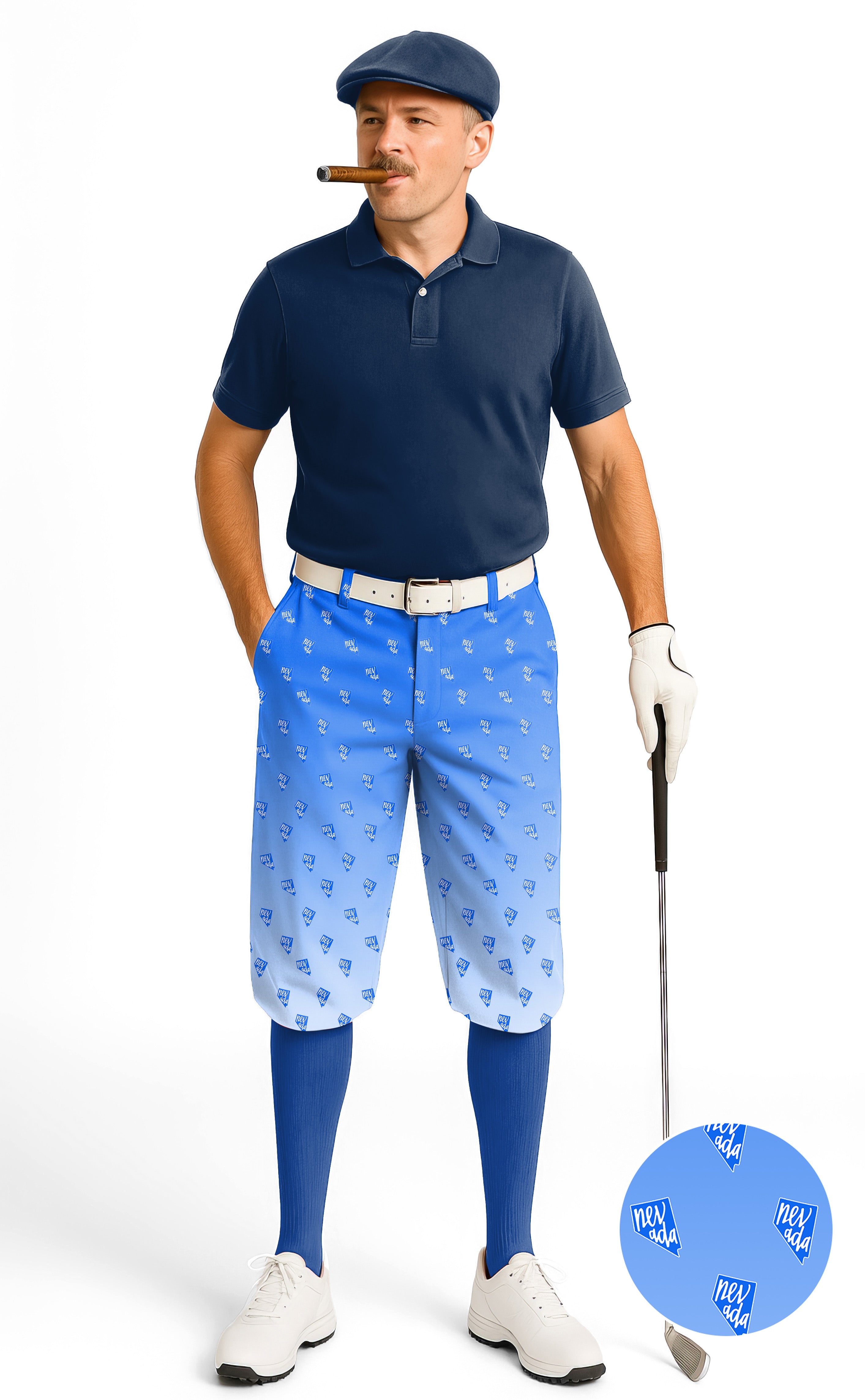 Blue Nevada Men's Golf Knickers Pants