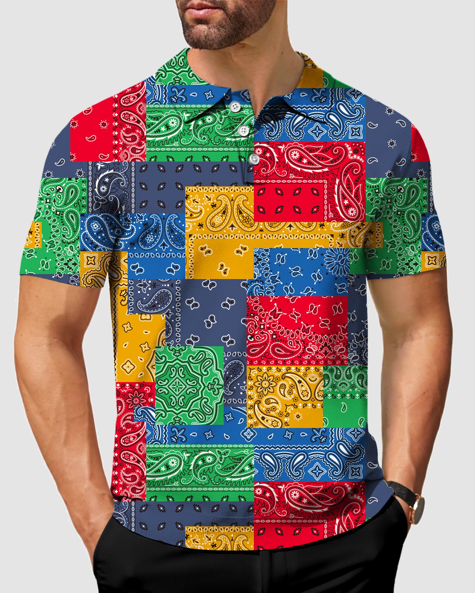 Men's golf polo geometry