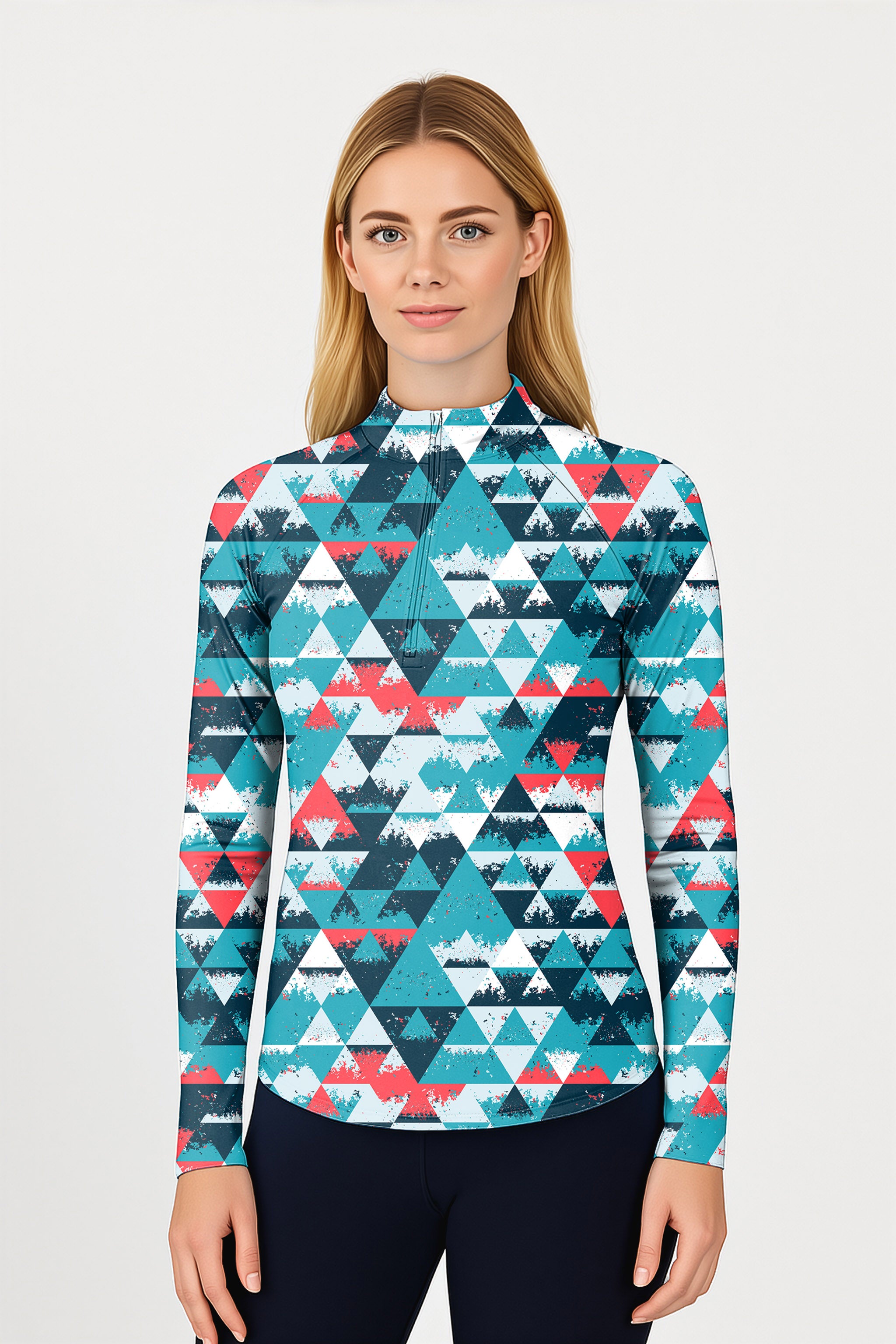 Prismatic Women's Golf Active 3/4 Zipper Top Long Sleeves