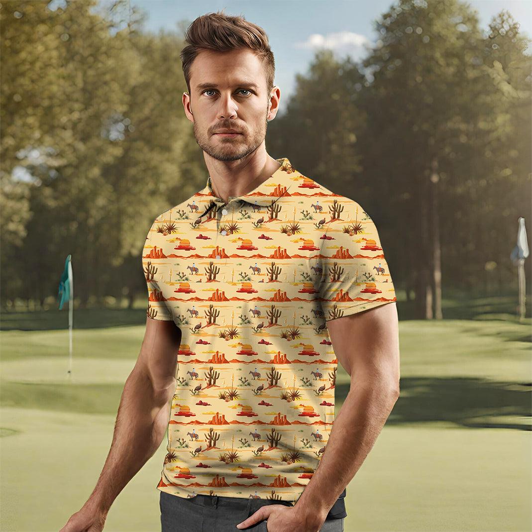 Men's Vintage Desert golf polo