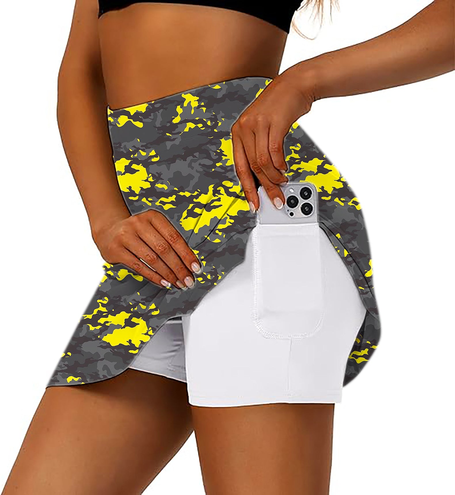 Women's Camouflage Golf Skirts Inner Shorts Pocket