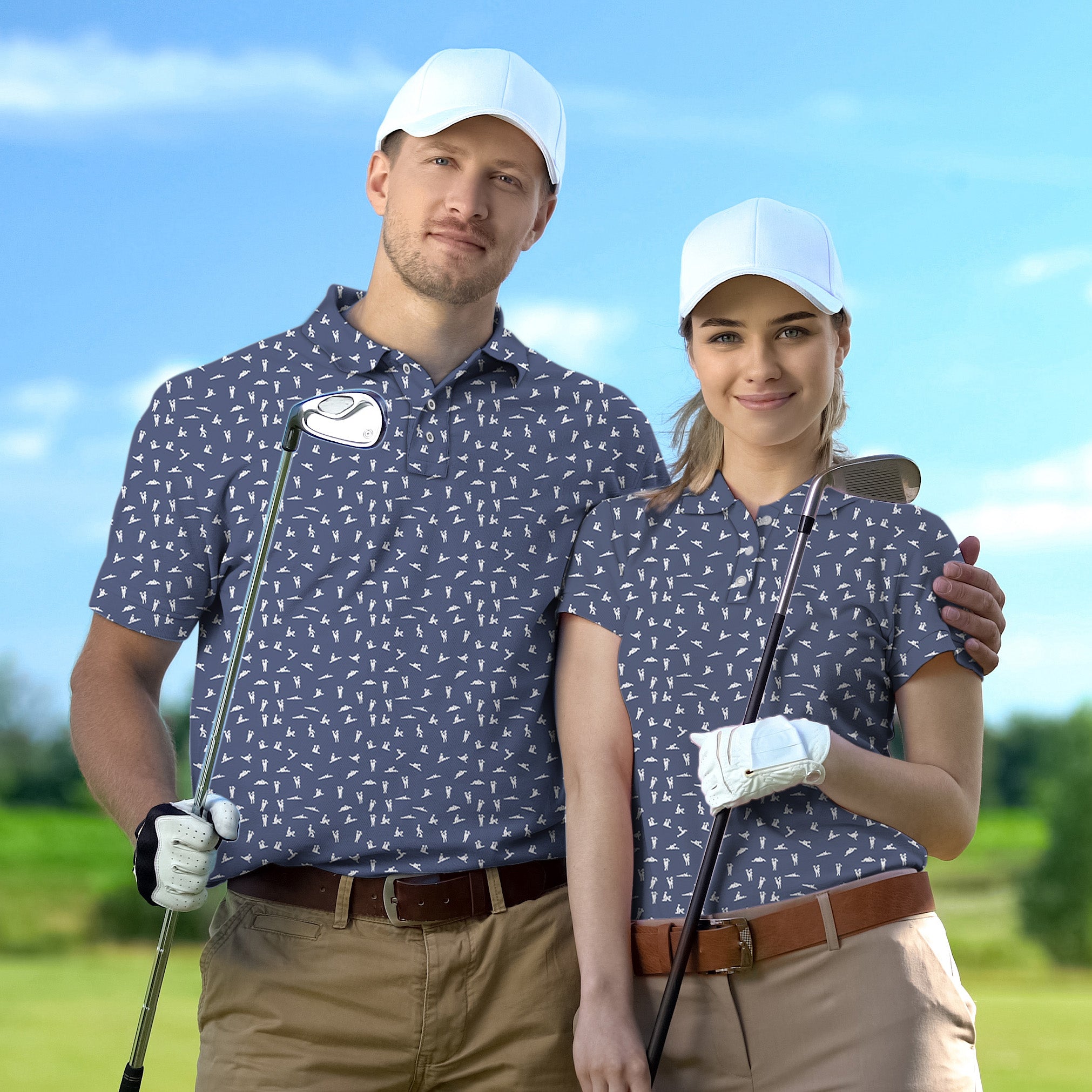 Golf Polo Couple Family set Sex Ed tournament