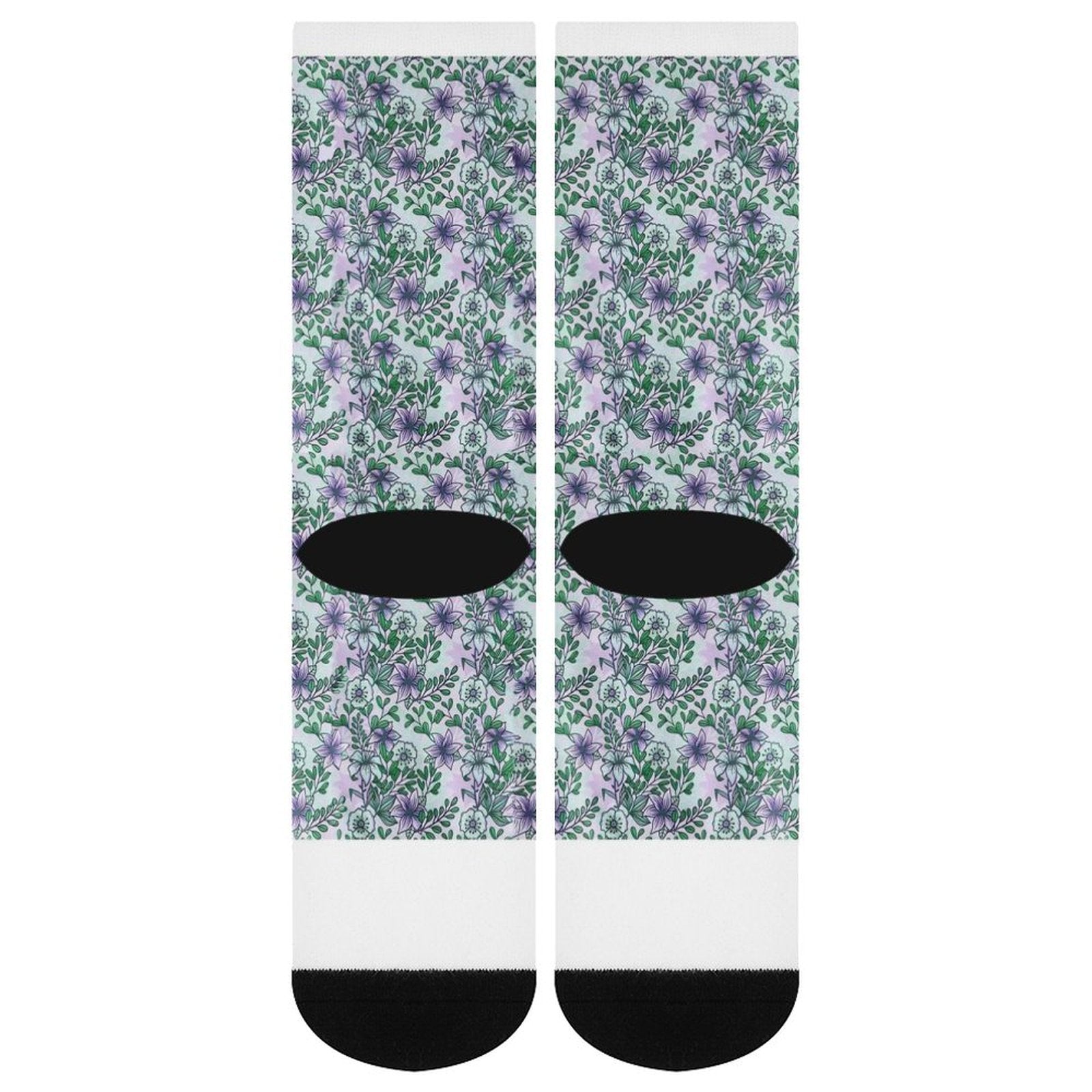 Purple flowers Prined socks Gifts for Men Women