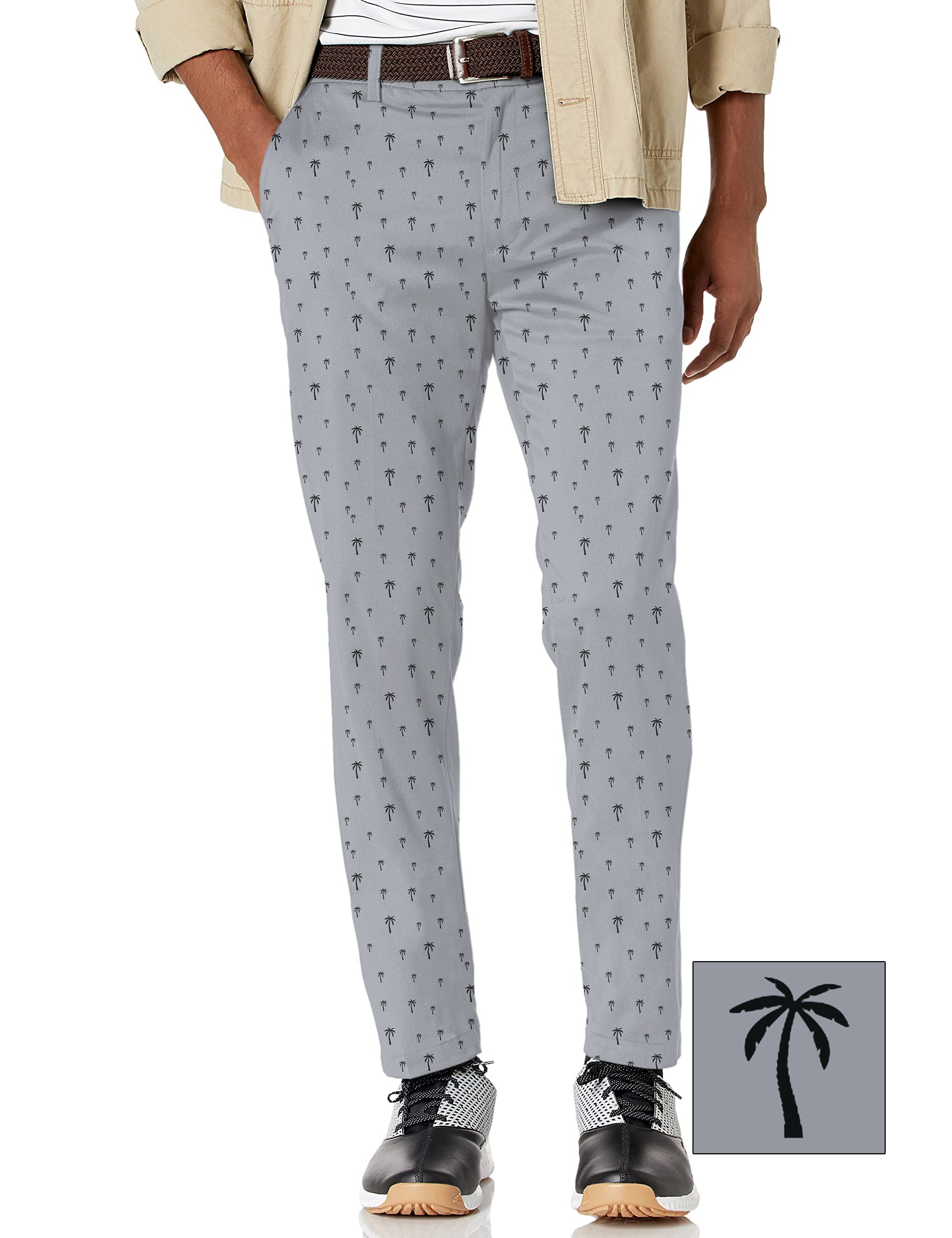 Men's Coconut Palm Custom The Background Color Stretch Golf Pants