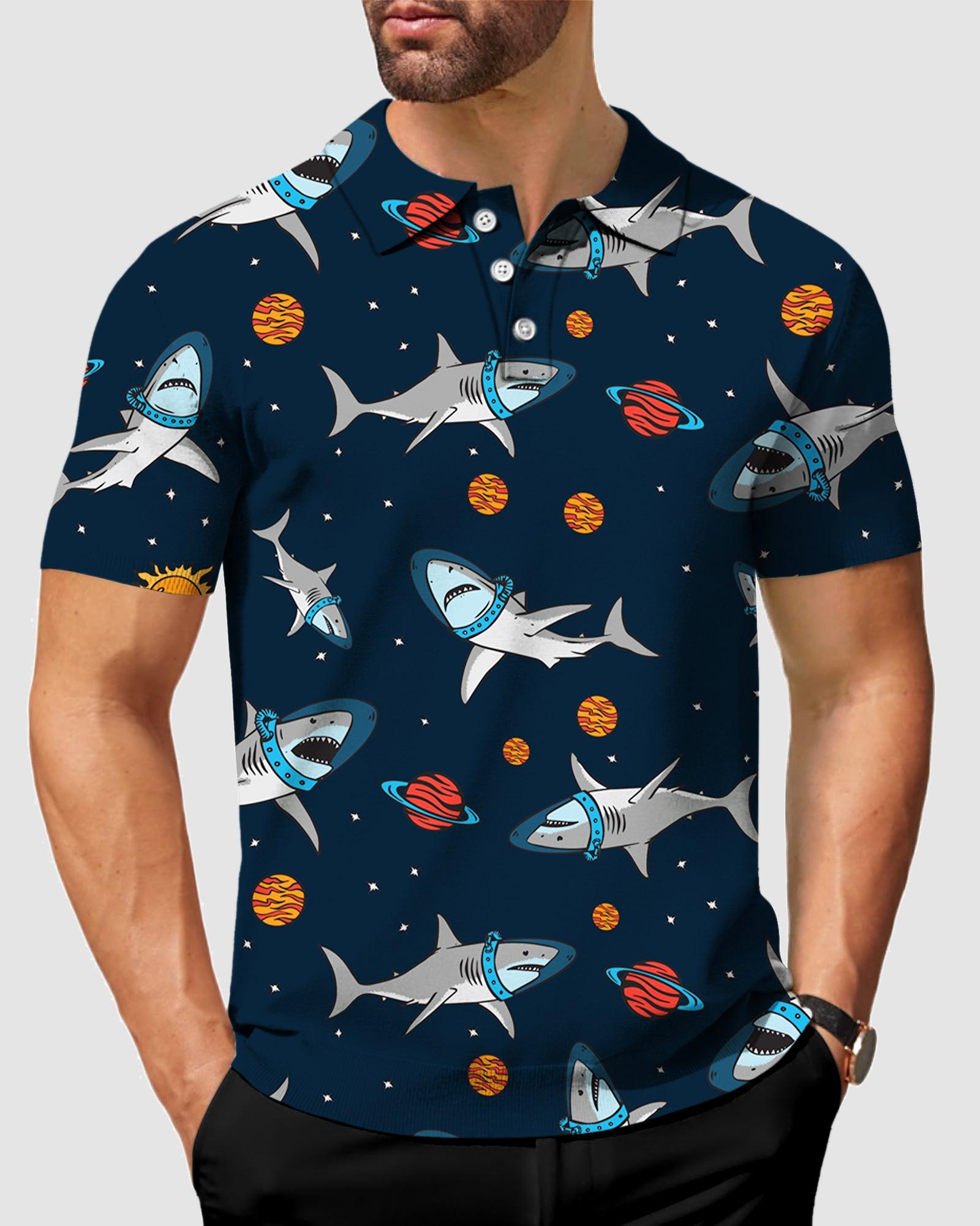 Men's Space Shark golf polo