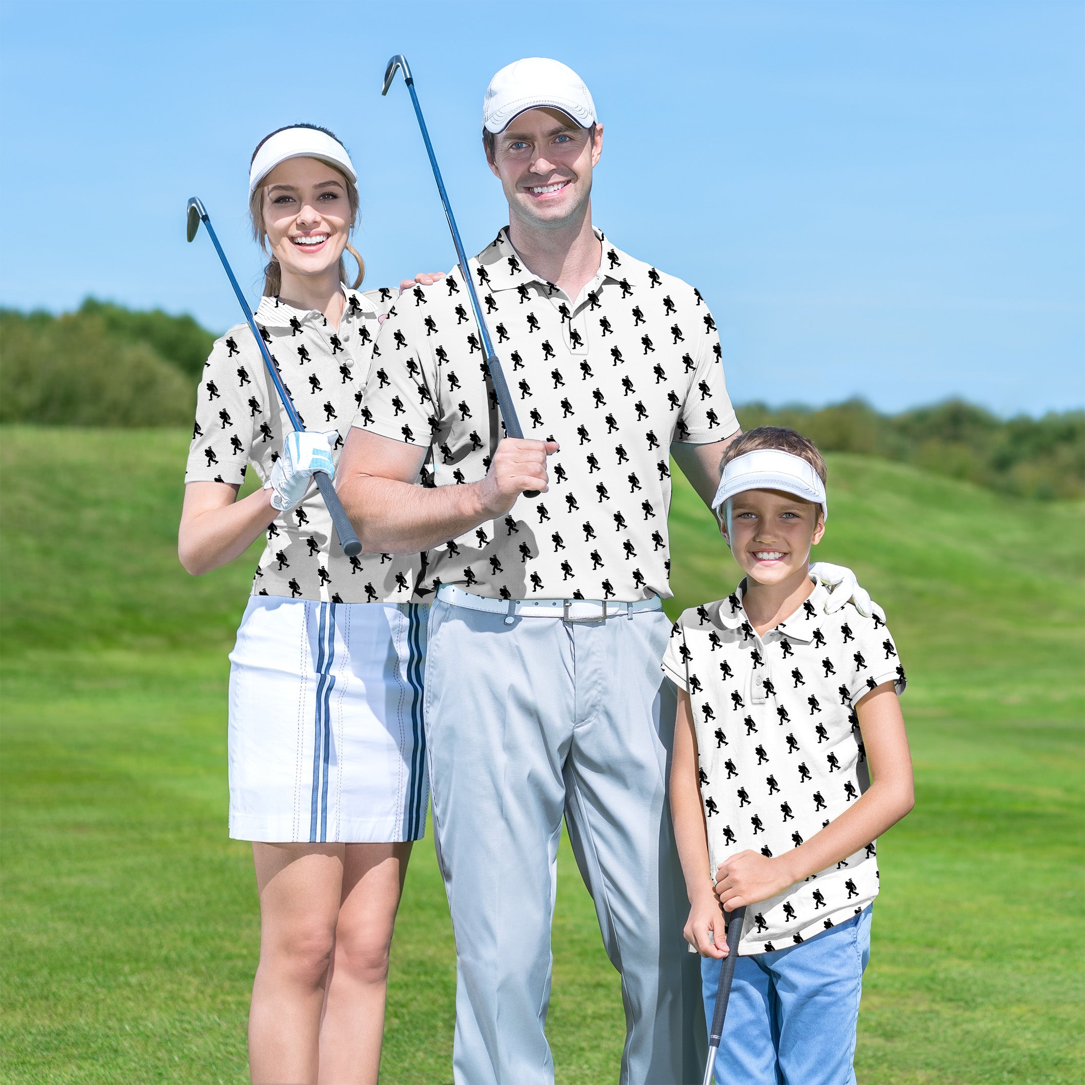 Bigfoot Golf Polo Men Women youth family set