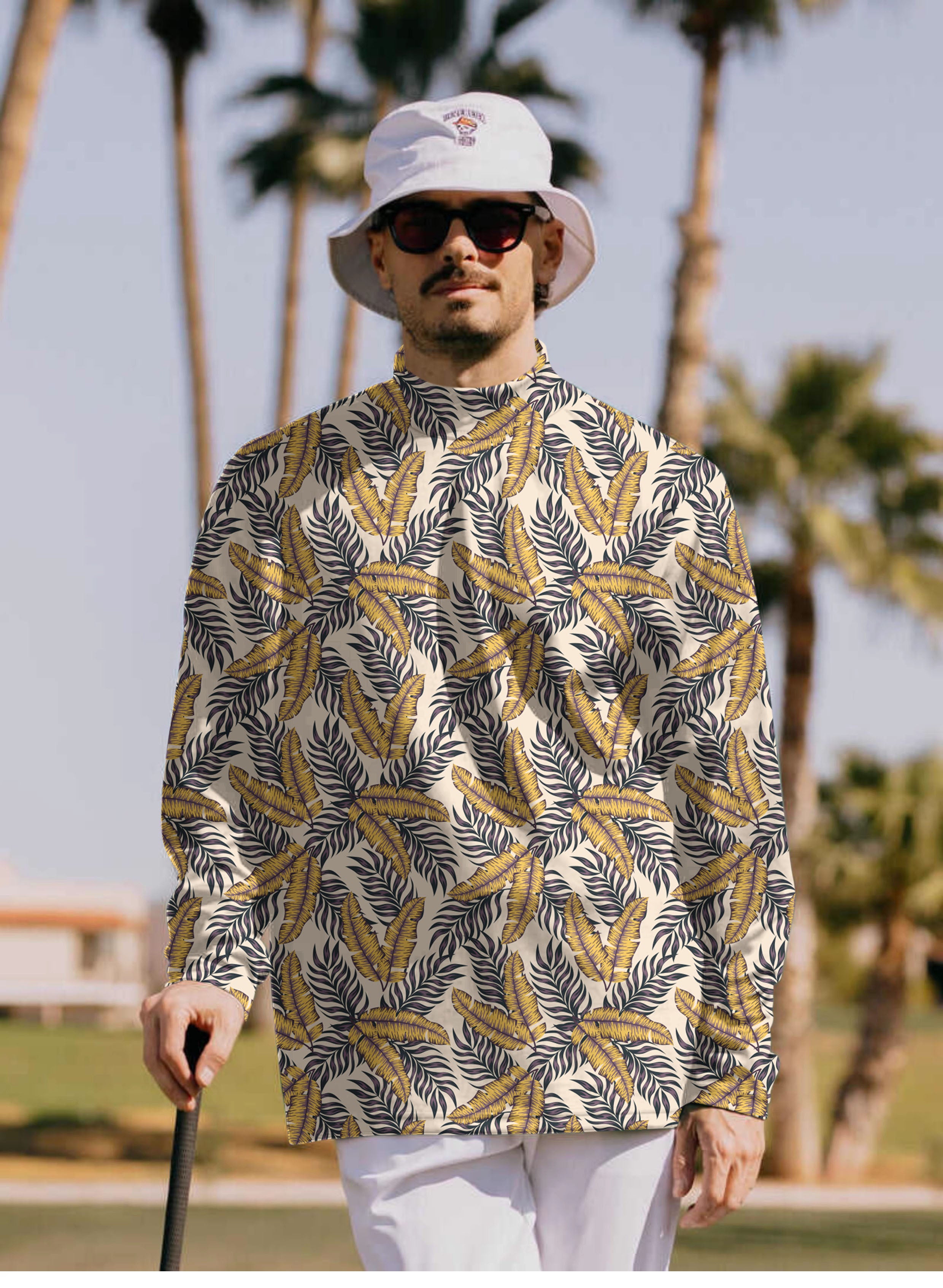 Men's Golden Tropics Pullover High neck Long/Short sleeve T-Shirt