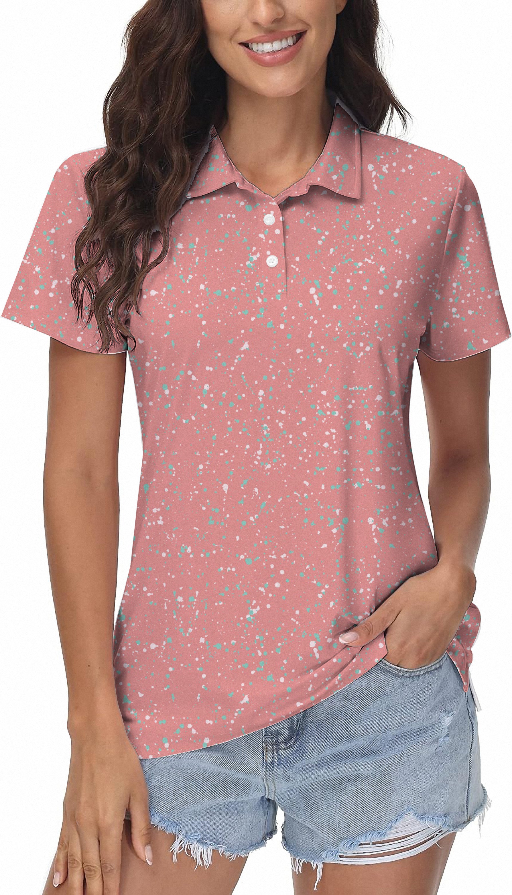 Paint Splatter Women's Golf Polo