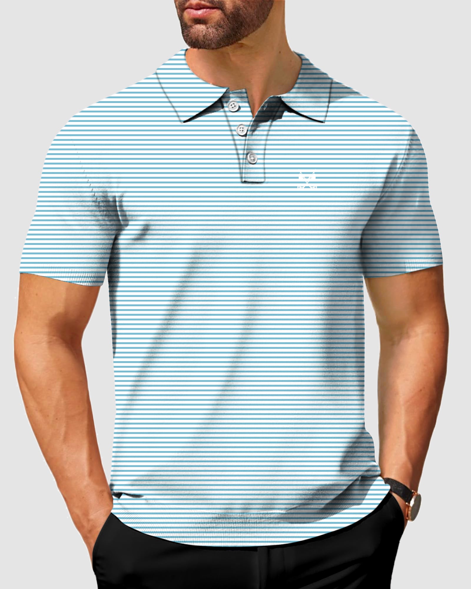 Men's Nashville MVP Blue Green Golf Polo