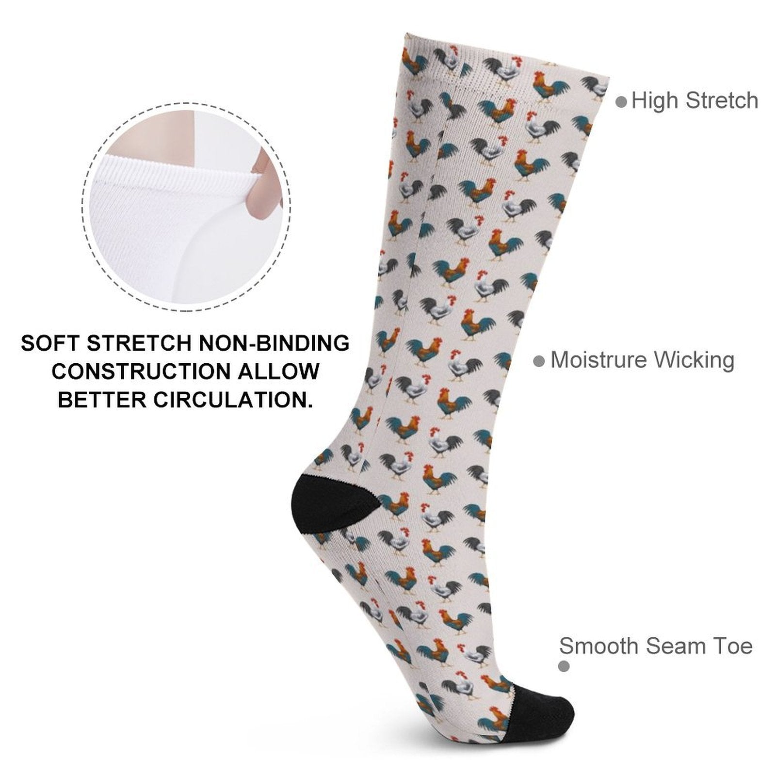 Mr Cocky Prined socks Gifts for Men Women