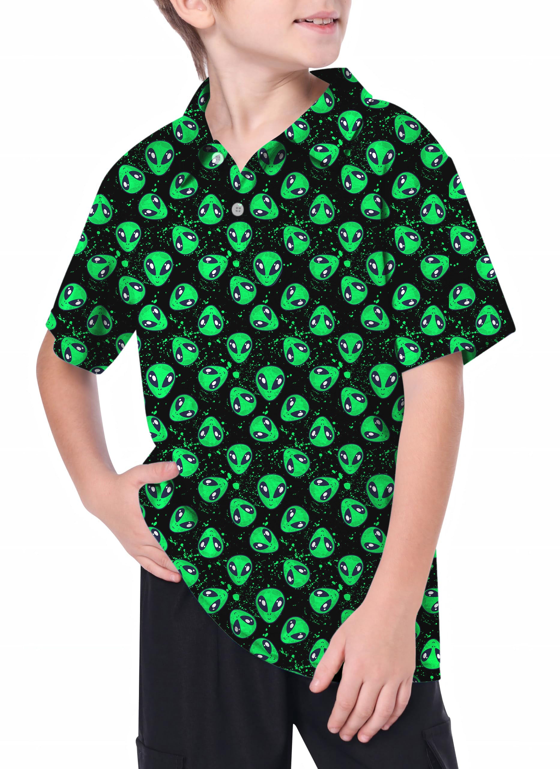 Youth Alien Invasion Golf Polo